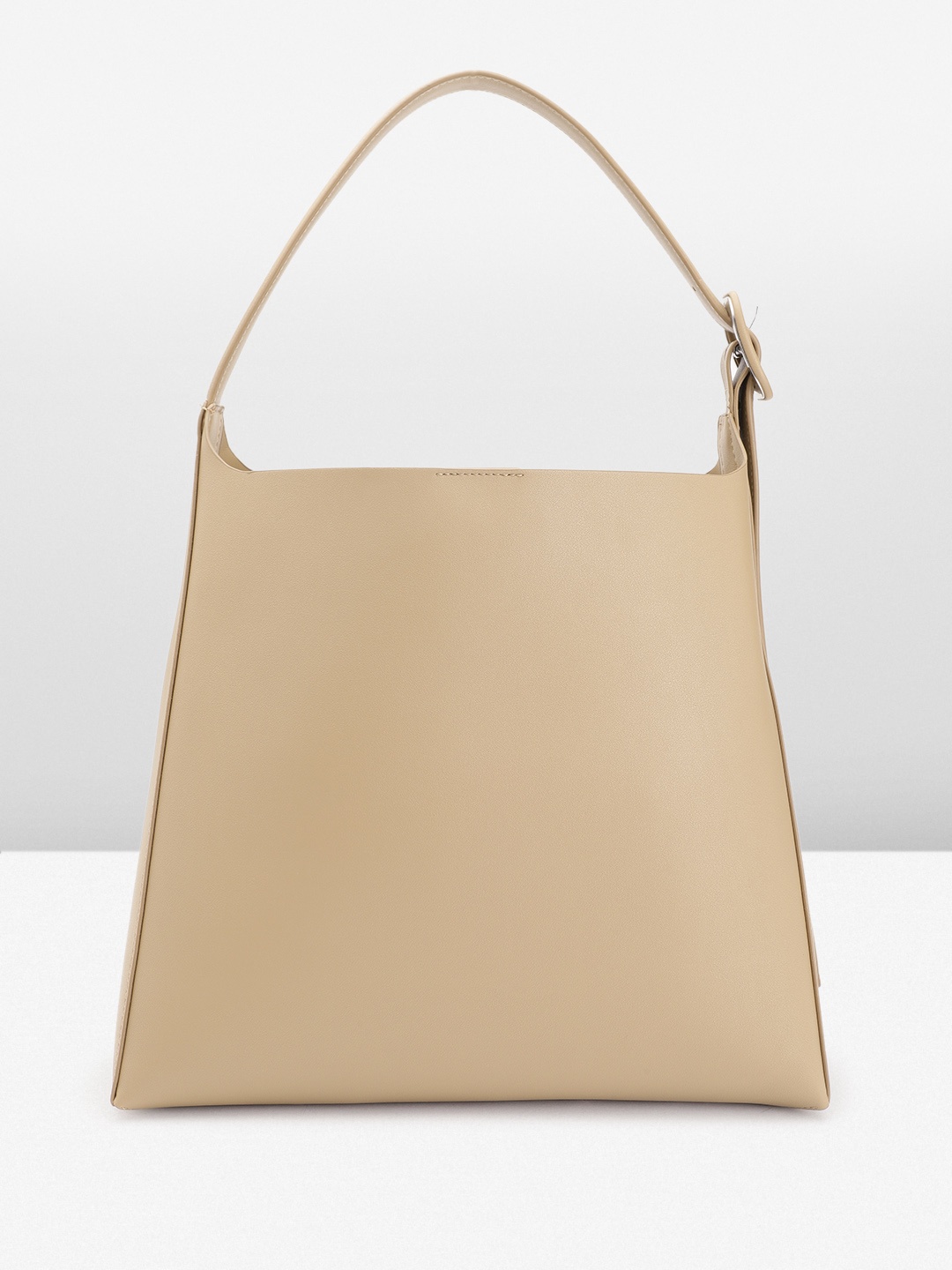 

MANGO Structured Shoulder Bag, Beige