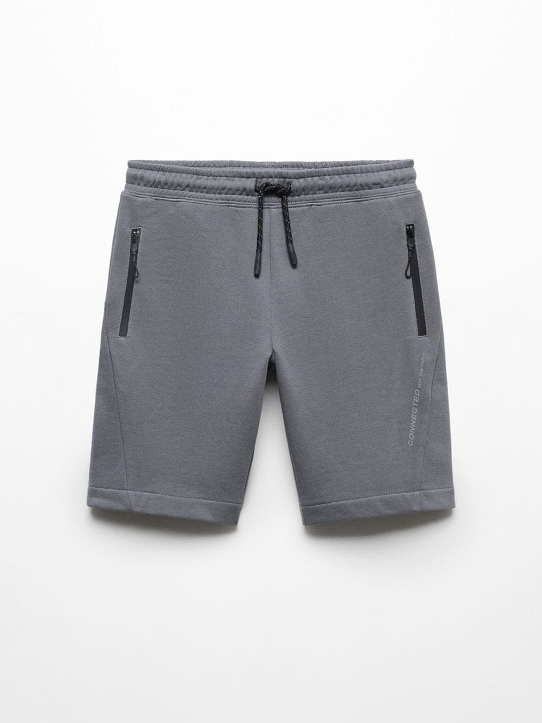 

Mango Kids Boys Pure Cotton Regular Shorts, Grey