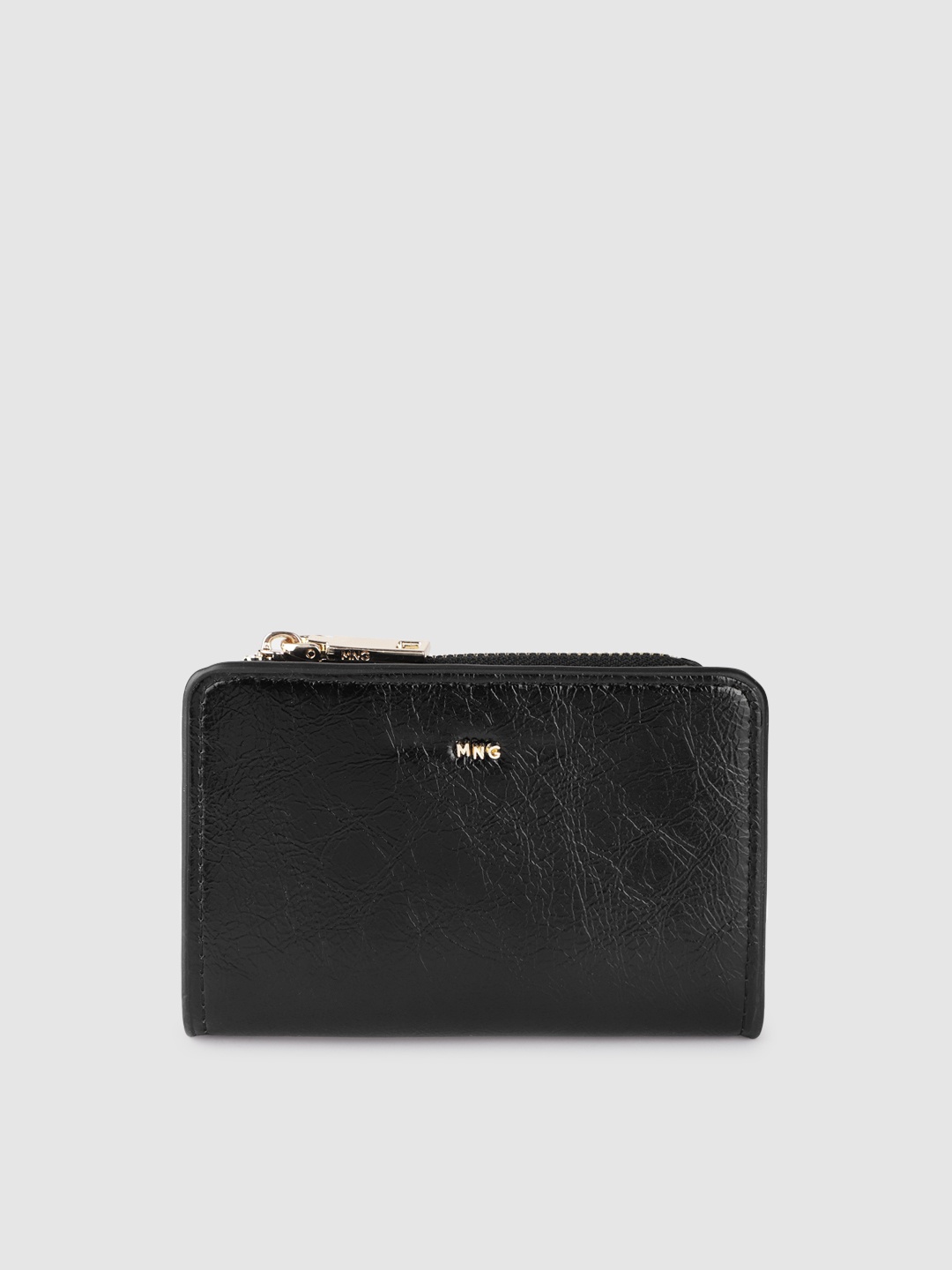 

MANGO Women Two Fold Wallet, Black