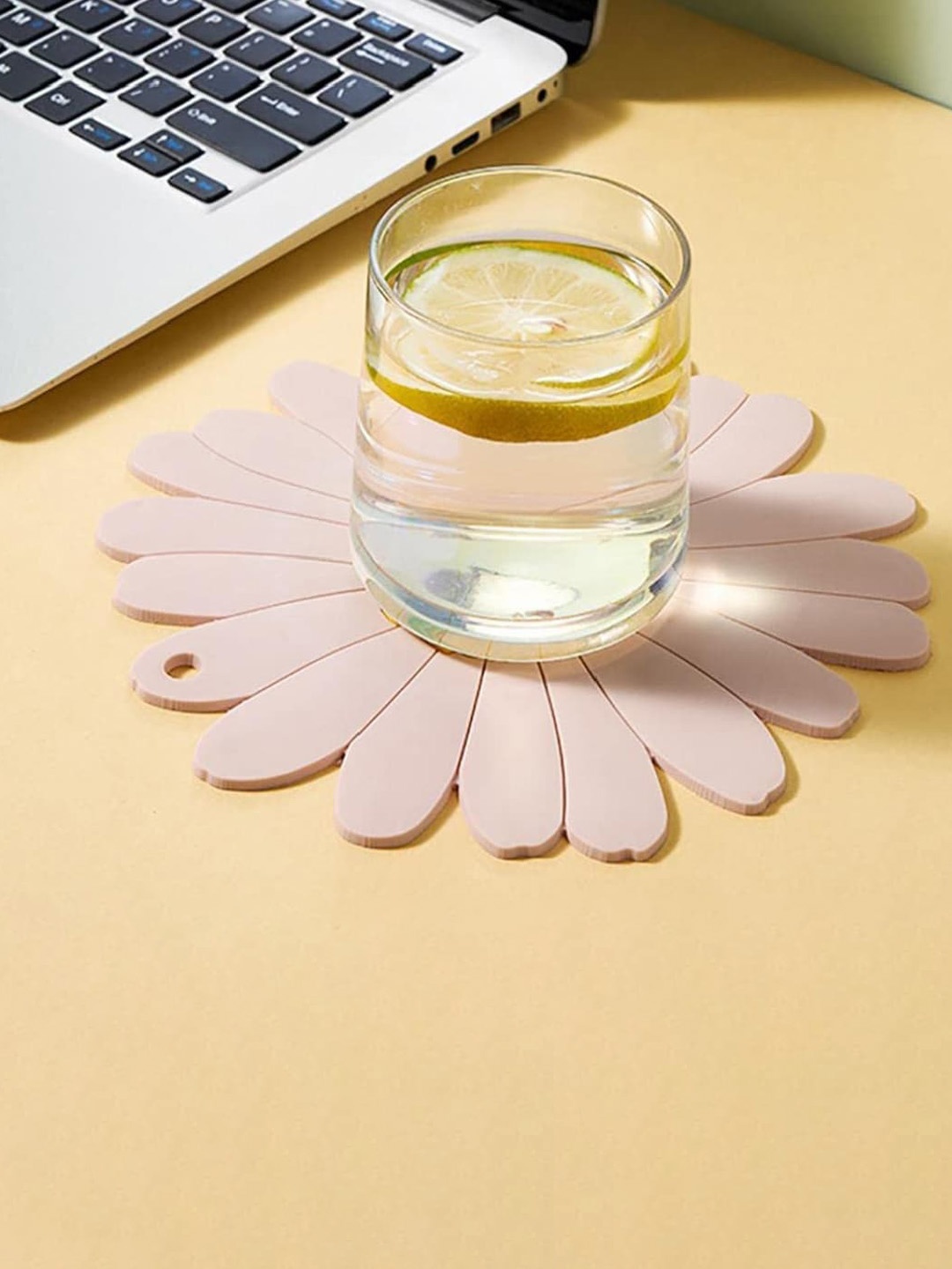 

P-Plus International Pink & Yellow 2 Pieces Sunflower Coasters