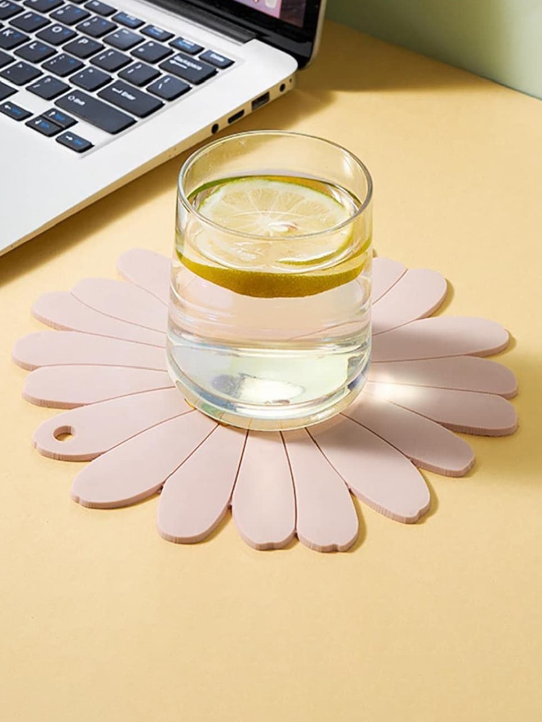 

P-Plus International Pink & Yellow 6 Pieces Sunflower Coasters