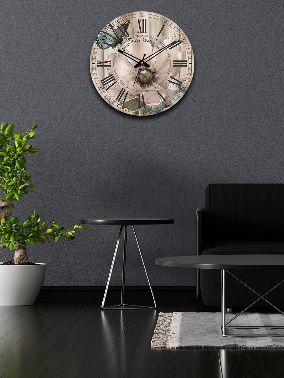 

OLIVE TREE Beige & Green Printed Analogue Contemporary Wall Clock
