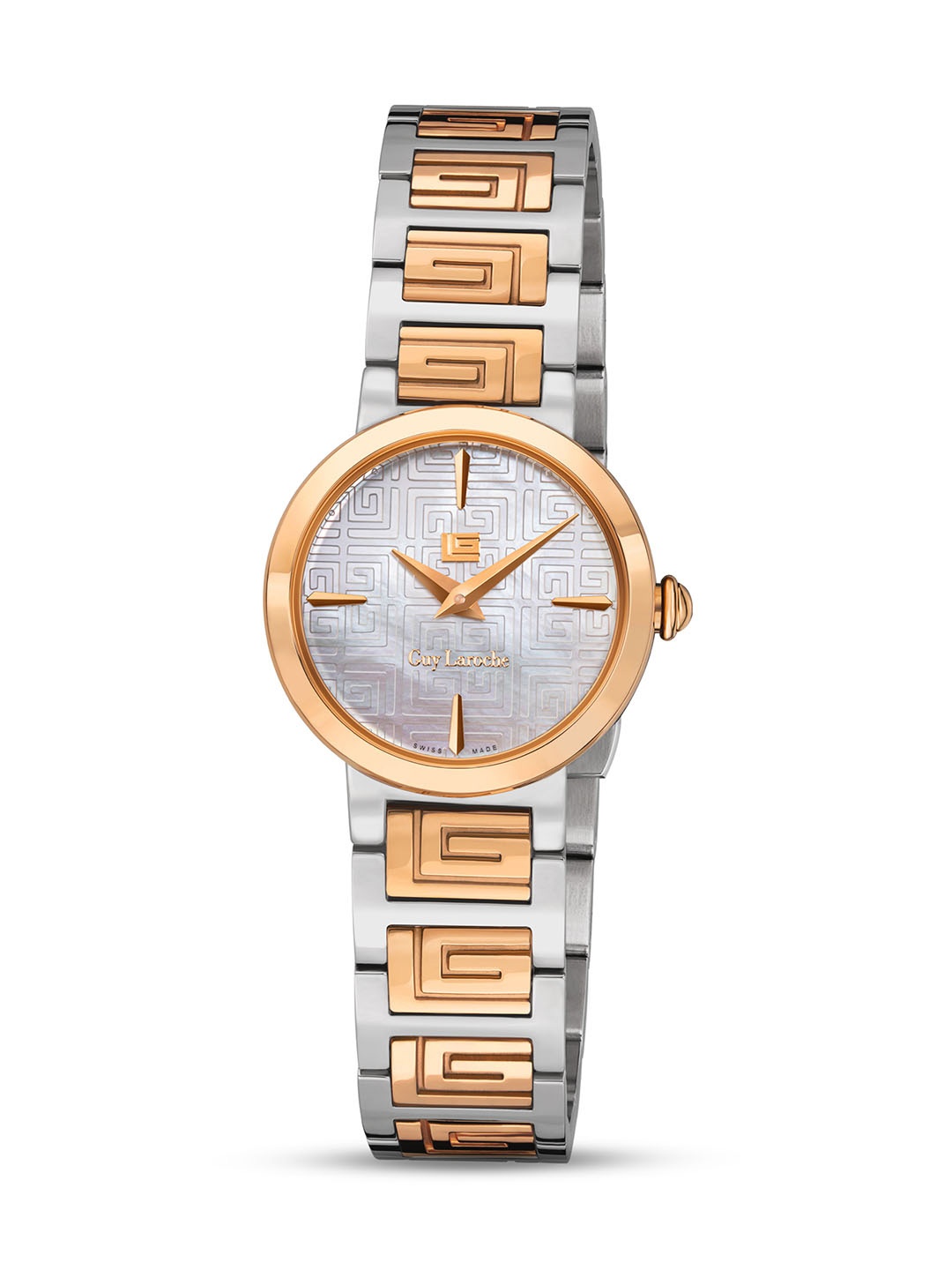 

Guy Laroche Women Mother of Pearl Dial Analogue Swiss Made Watch GLWLG0001002, Rose gold