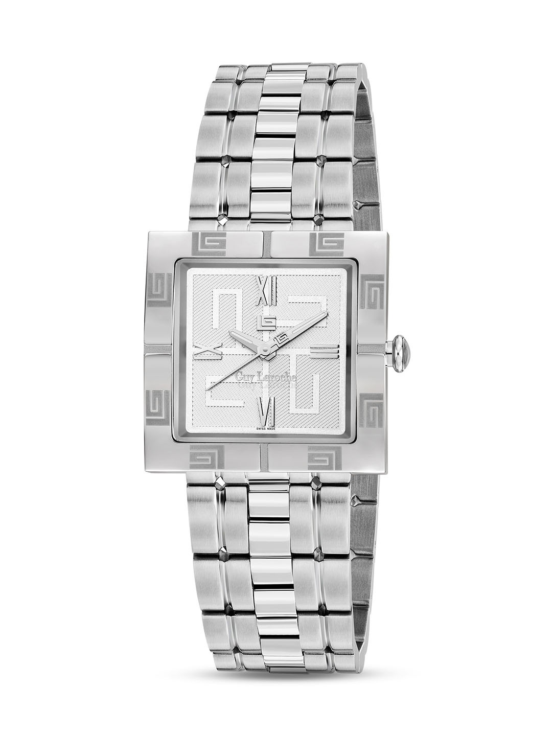 

Guy Laroche Men Bracelet Style Straps Analogue Swiss Made Watch GLWGG0000204, Silver