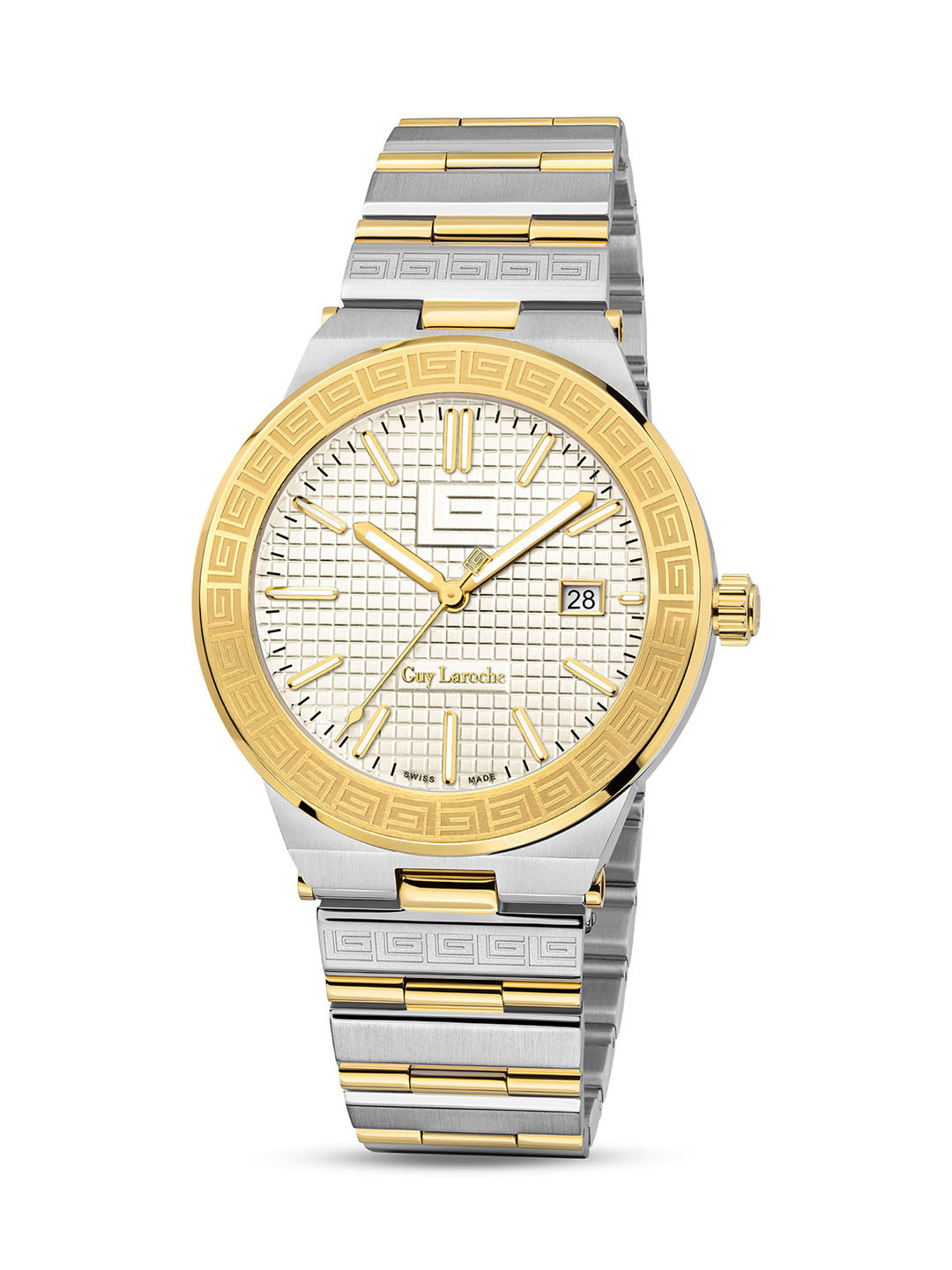 

Guy Laroche Men Bracelet Style Straps Analogue Swiss Made Watch GLWGG0000407, Gold