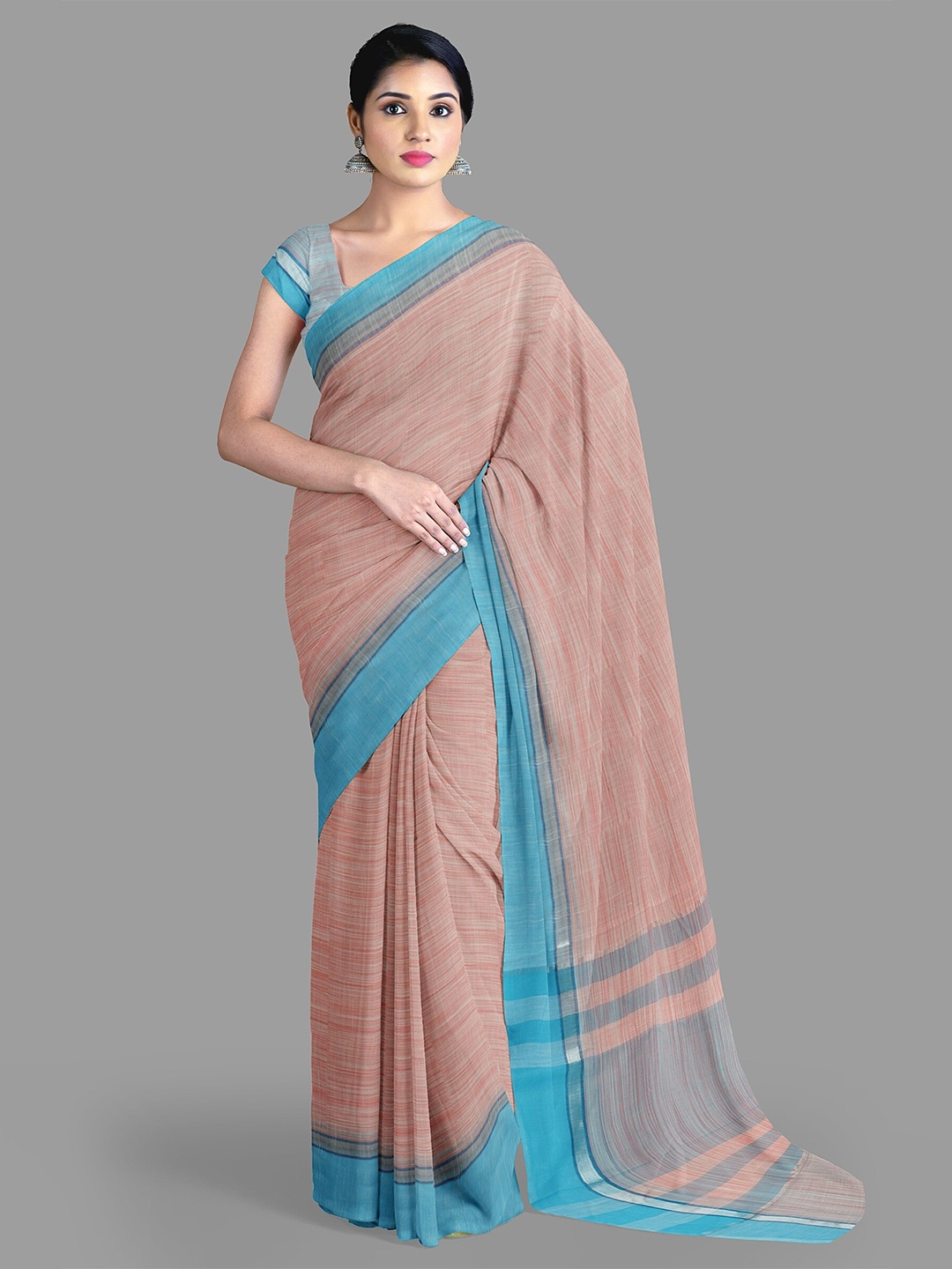 

The Chennai Silks Woven Design Pure Cotton Narayan Peth Saree, Pink
