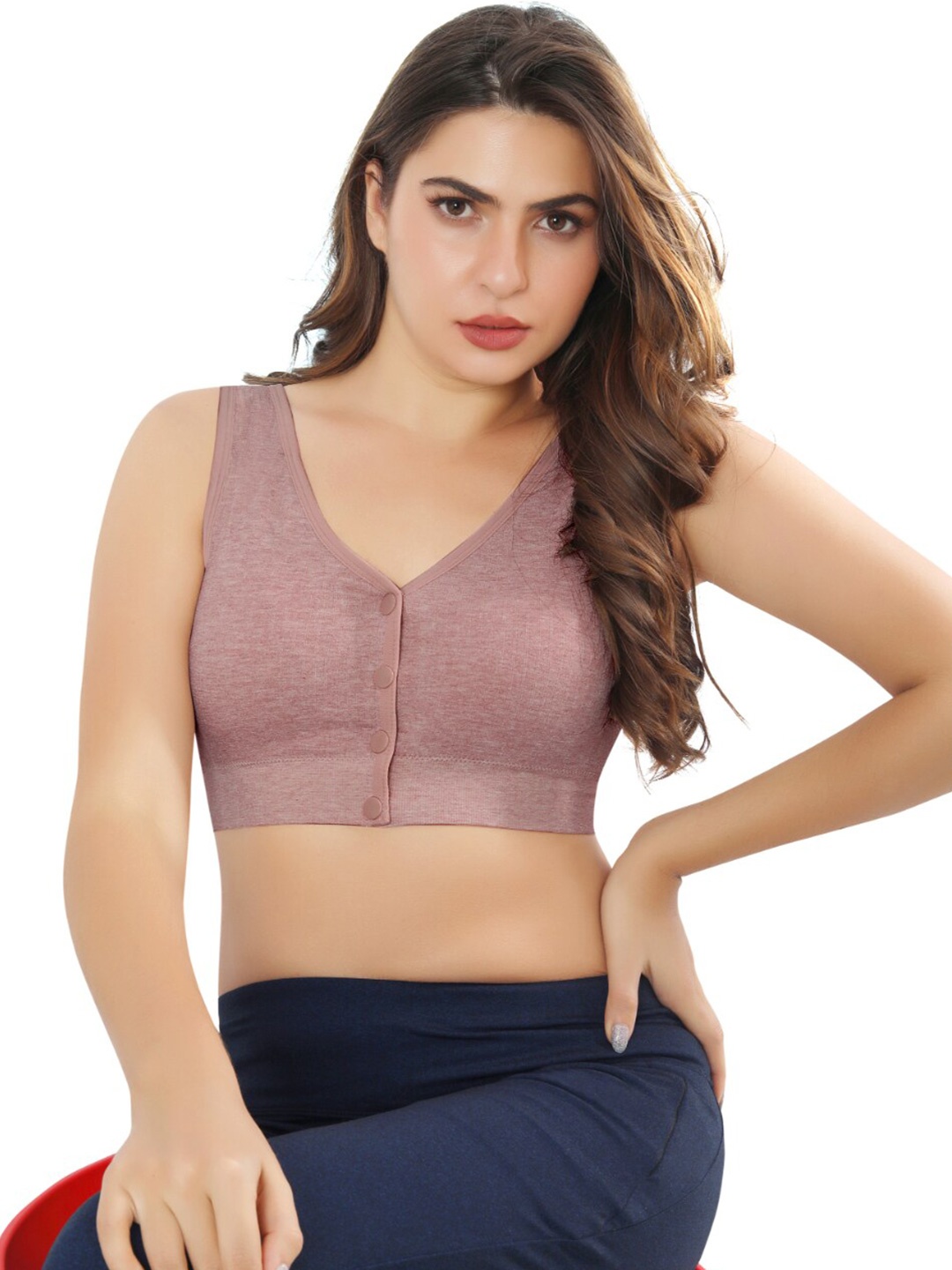 

Bella Voste Full Coverage Lightly Padded Maternity Bra With All Day Comfort & Rapid-Dry, Pink