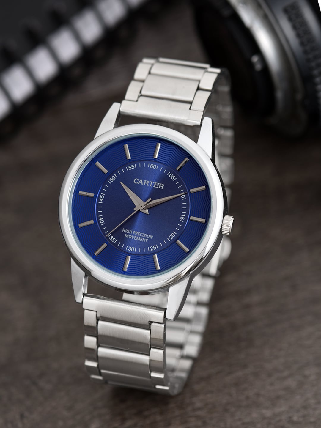

Sandy D Carter Men Dial & Bracelet Style Straps Analogue Watch SDC24-100-BL, Blue