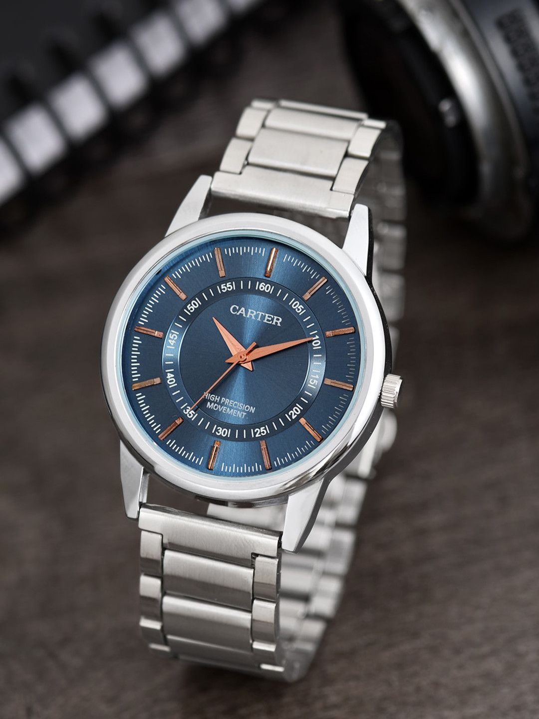 

Sandy D Carter Men Bracelet Style Straps Analogue Watch SDC24-106-BL, Blue