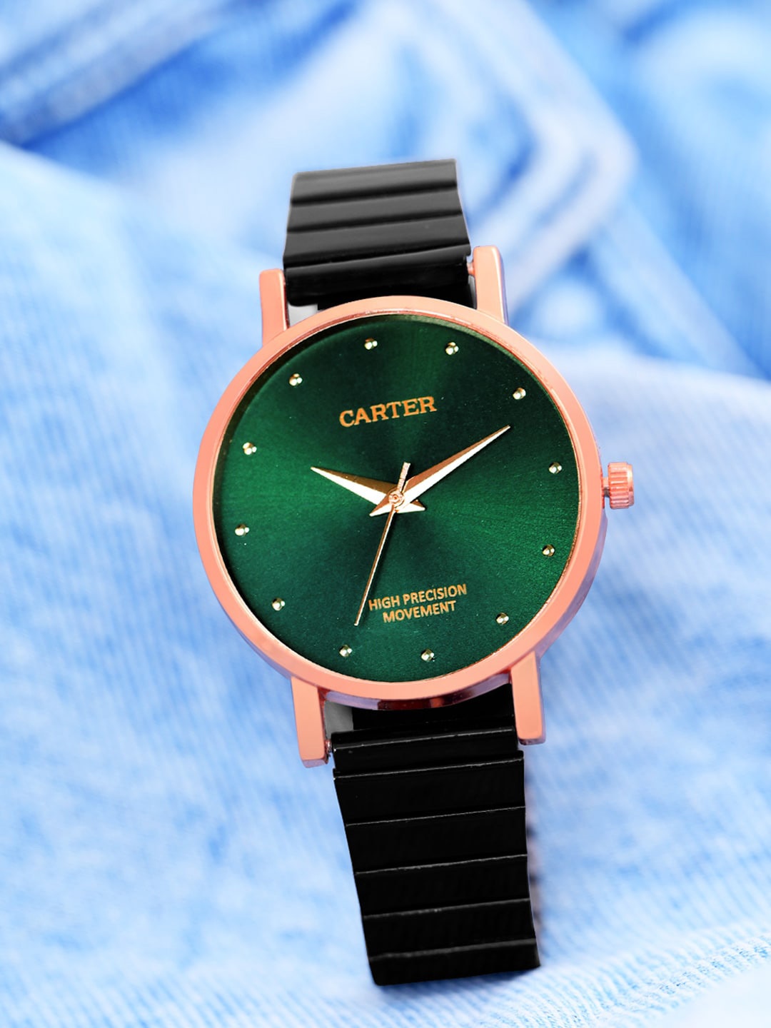 

Sandy D Carter Women Embellished Dial Analogue Watch SDC24-52-RG-GR, Green