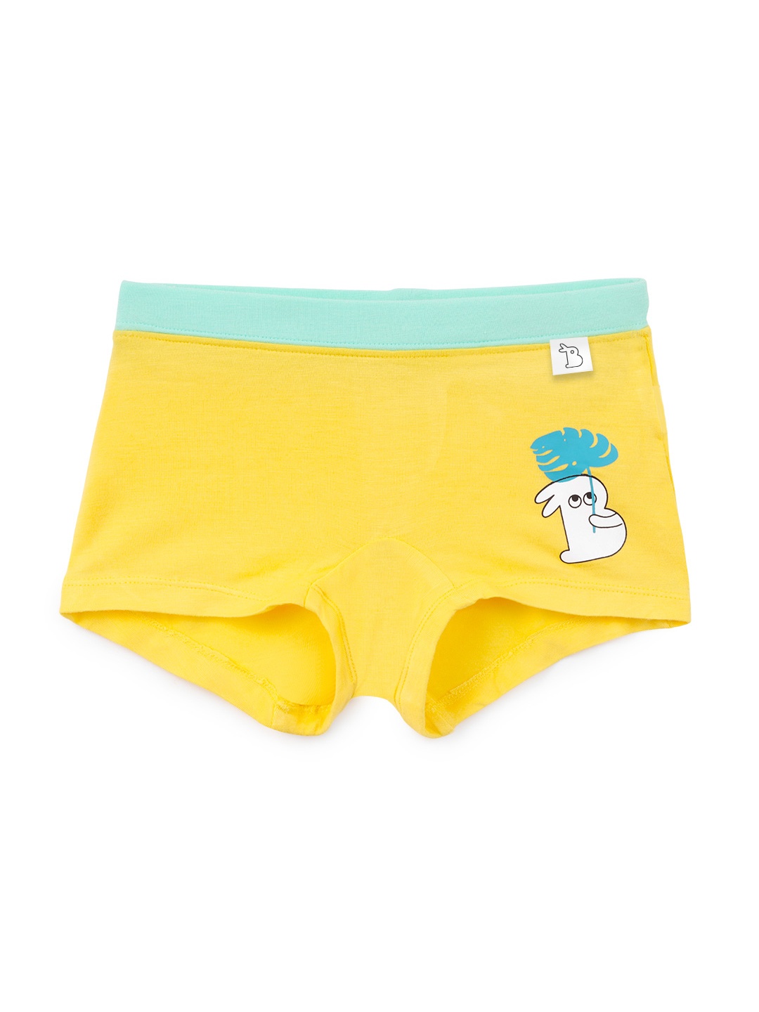 

SuperBottoms Girl Supersoft Premium Antimicrobial Mid-Rise Bamboo BoyShorts Briefs, Yellow