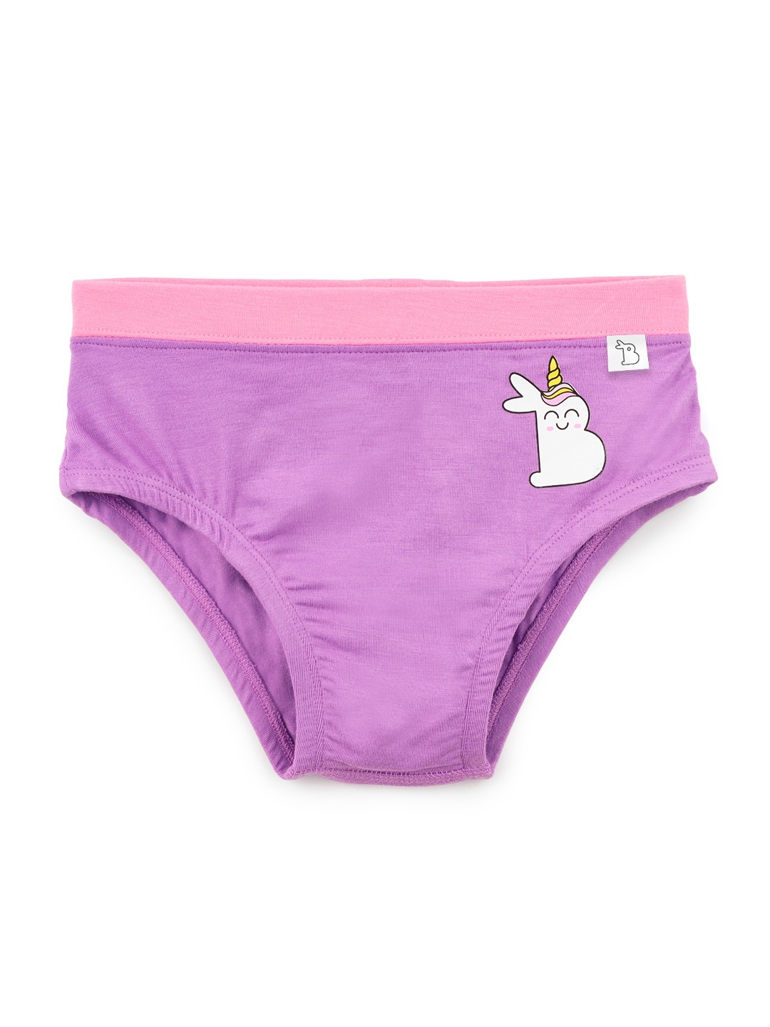 

SuperBottoms Girl Supersoft Premium Antimicrobial Mid-Rise Bamboo Briefs, Purple