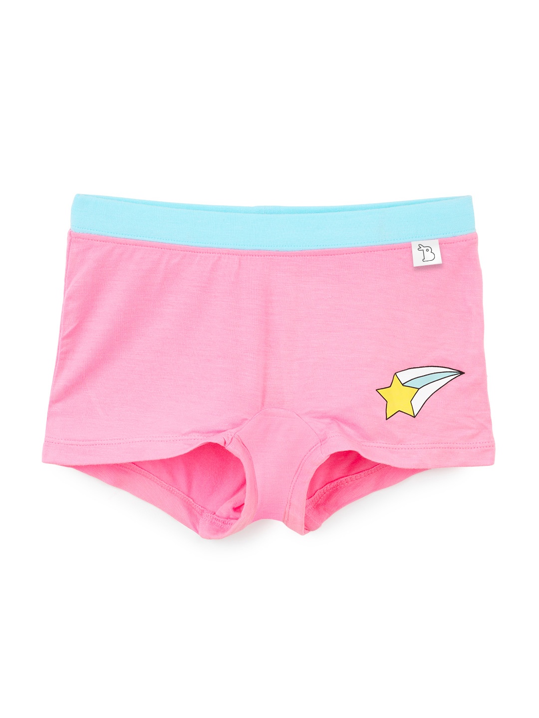 

SuperBottoms Girl Supersoft Premium Antimicrobial Mid-Rise Bamboo BoyShorts Briefs, Pink