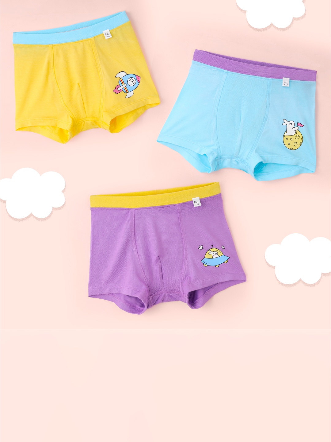 

SuperBottoms Boy Supersoft Premium Antimicrobial Mid-Rise Bamboo Trunks, Blue