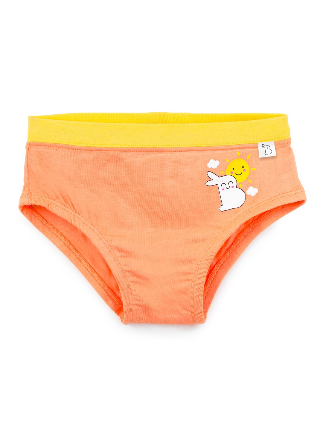 

SuperBottoms Girl Supersoft Premium Antimicrobial Mid-Rise Bamboo Briefs, Orange