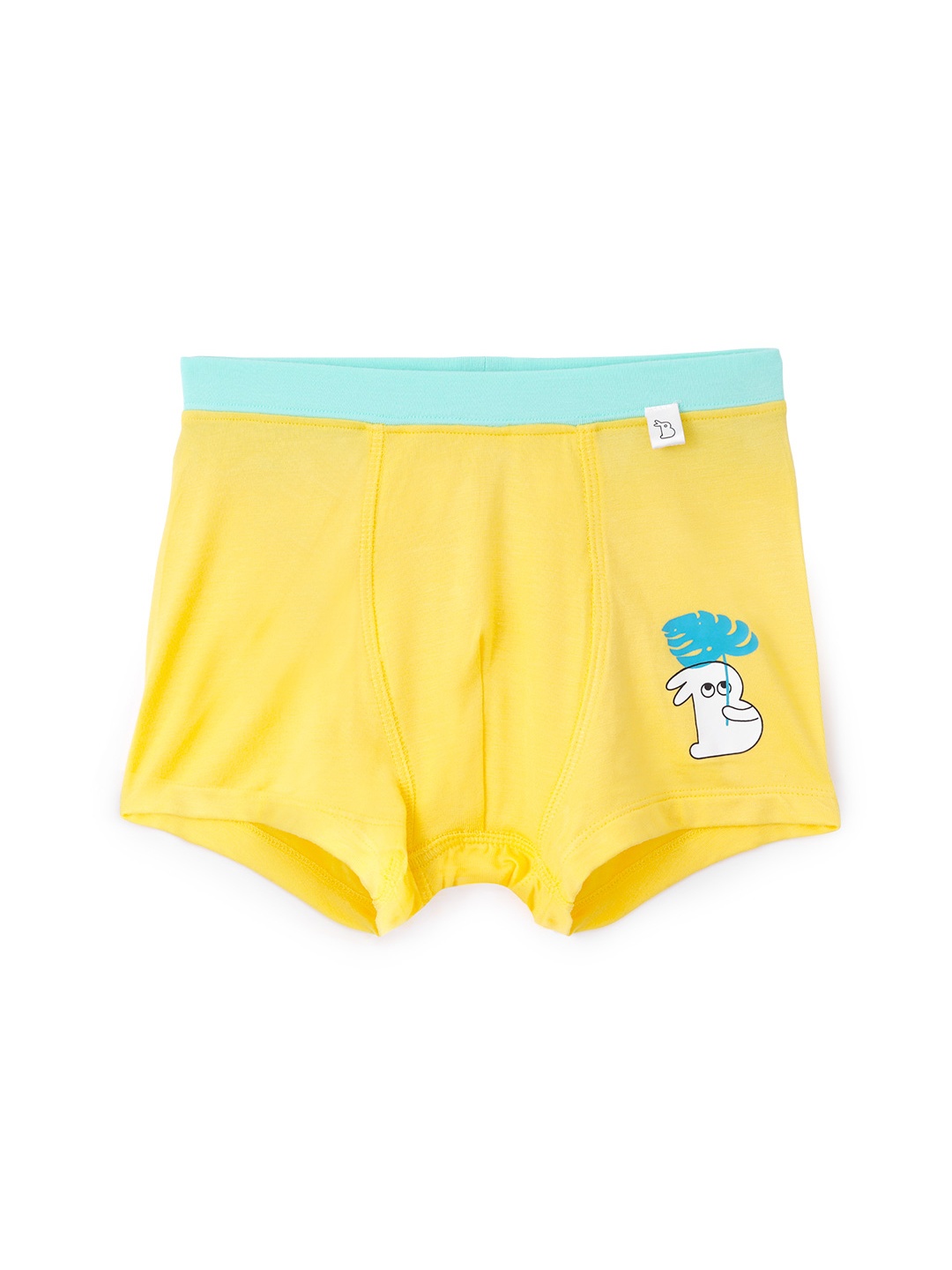 

SuperBottoms Boy Supersoft Premium Antimicrobial Mid-Rise Bamboo Trunks, Yellow