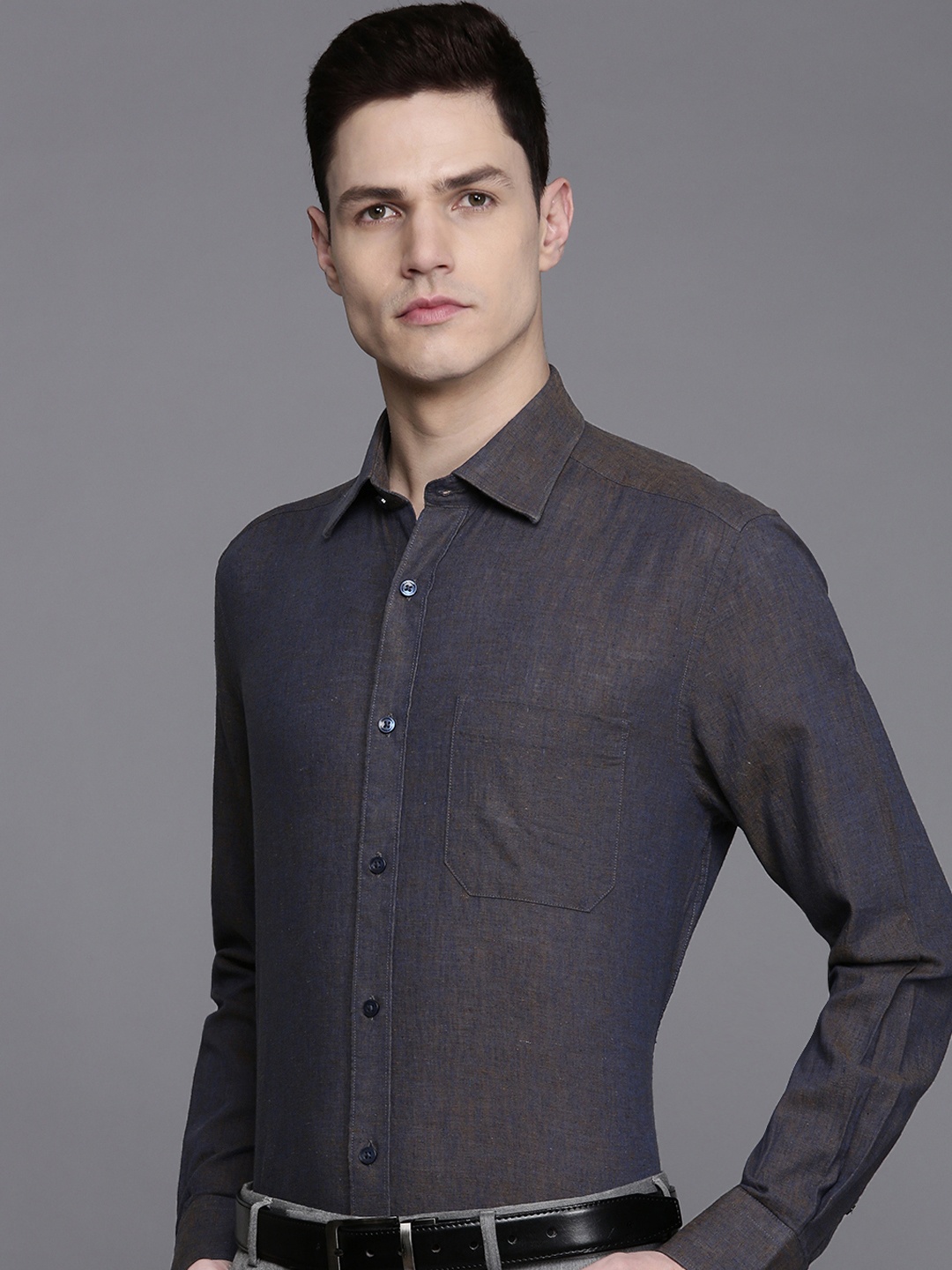 

Louis Philippe Classic Opaque Formal Shirt, Brown
