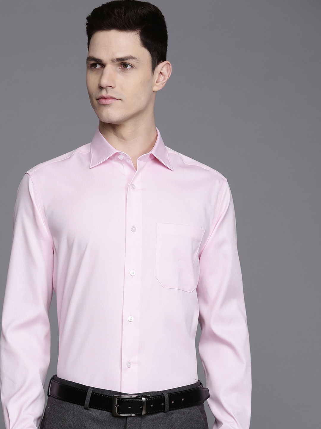 

Louis Philippe Classic Opaque Pure Cotton Formal Shirt, Pink