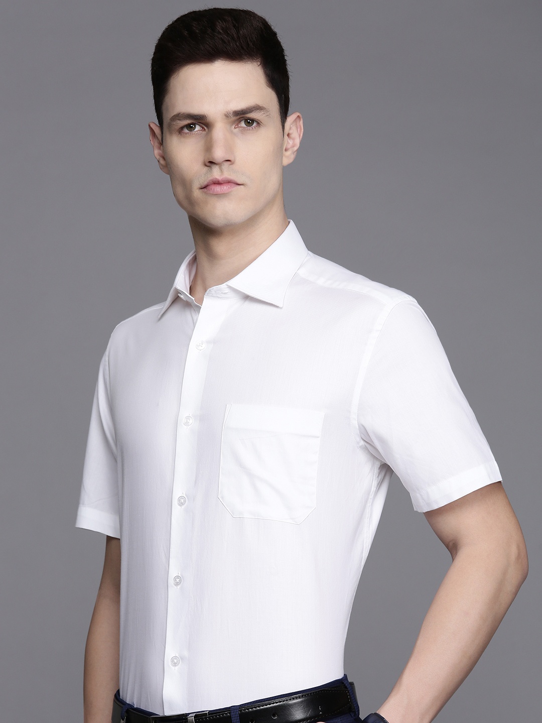 

Louis Philippe Pure Cotton Classic Opaque Formal Shirt, White