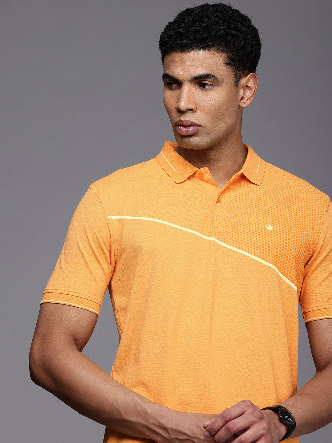 

Louis Philippe Printed Polo Collar T-shirt, Yellow
