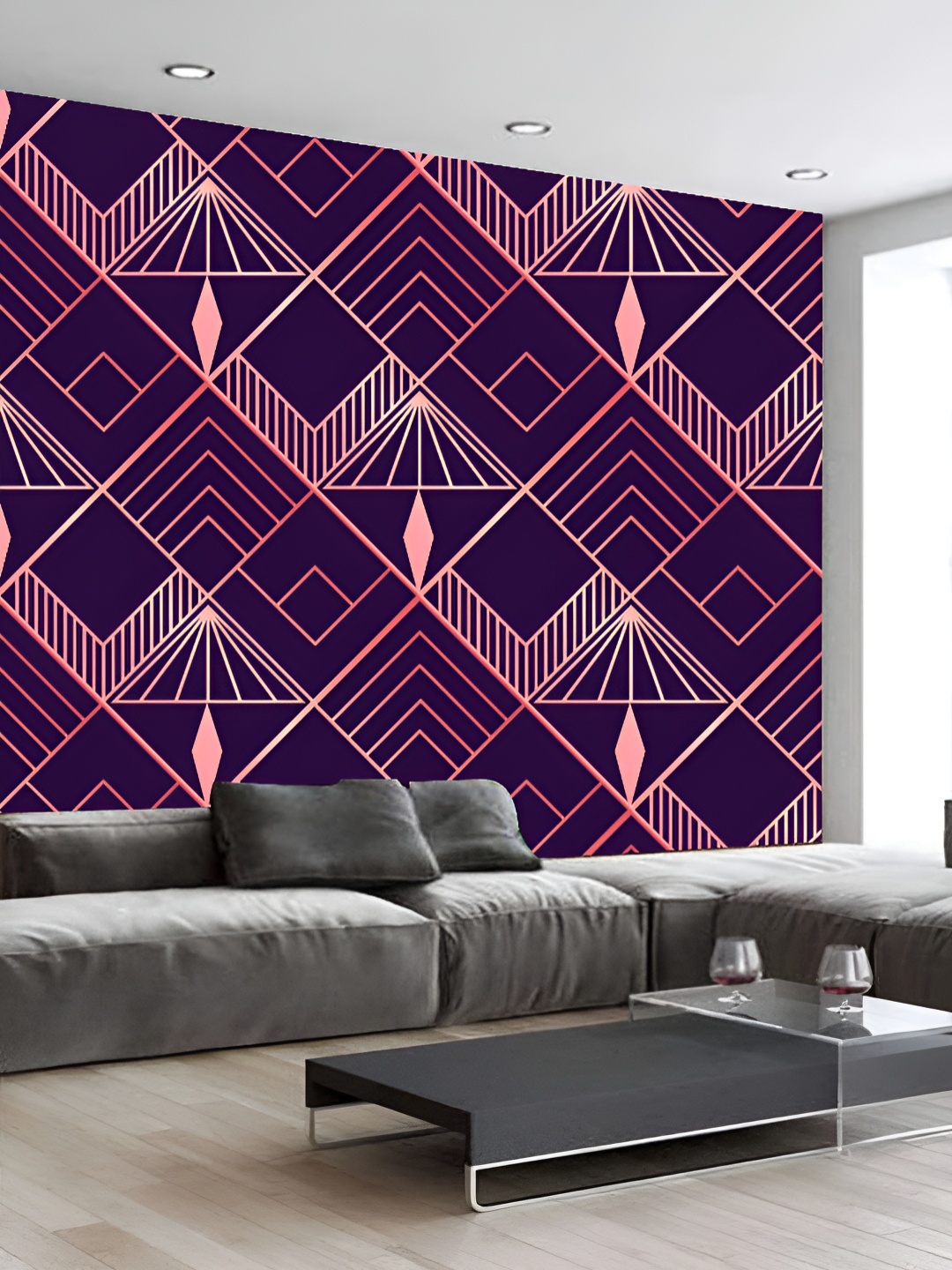 

KSHIRSA Blue & Pink 3D Printed Self Adhesive Wall Stickers