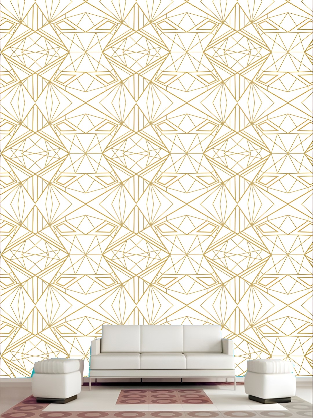 

KSHIRSA White Self-Adhesive 3D Wall Sticker