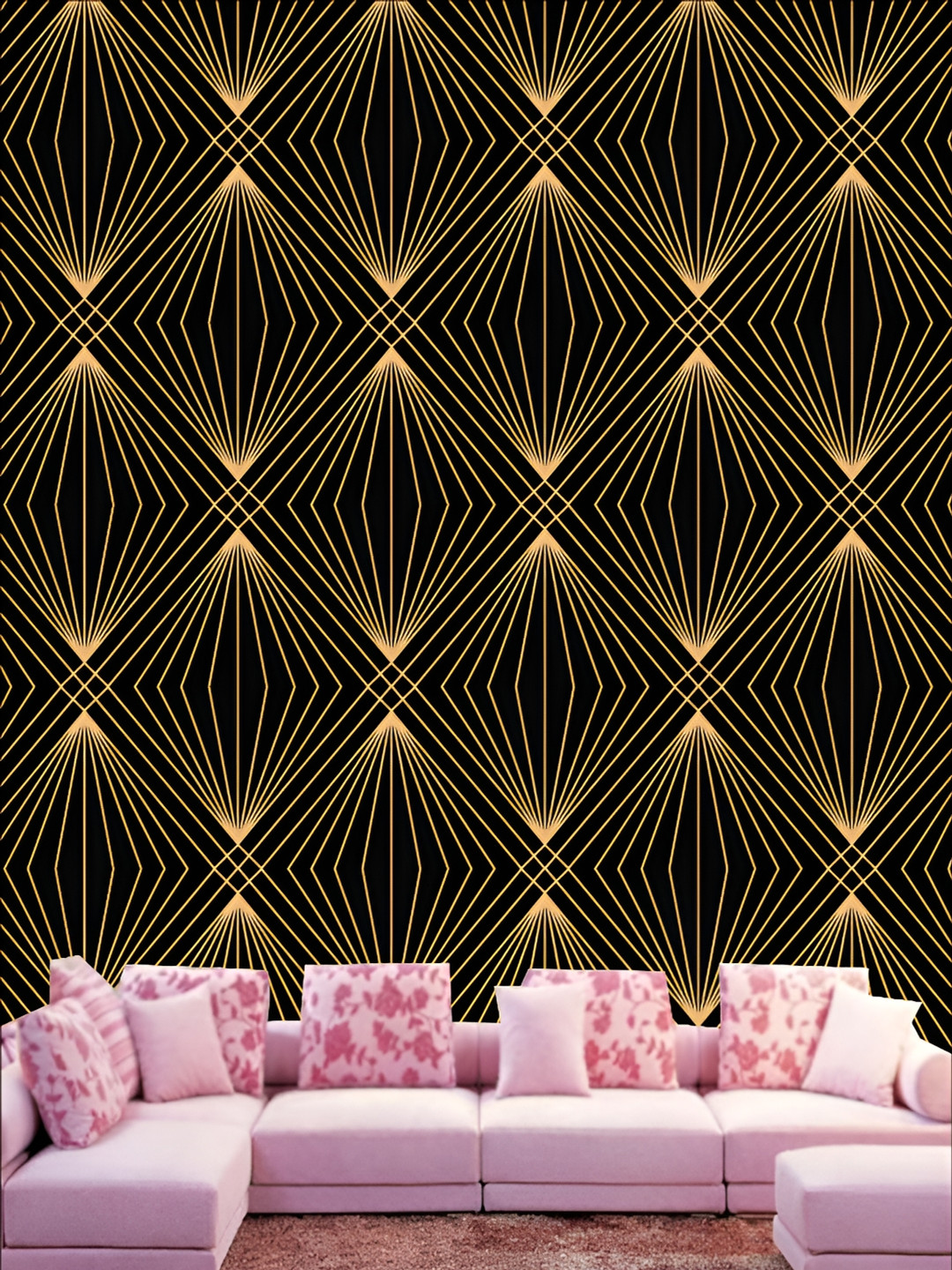 

KSHIRSA Black Ethnic Self-Adhesive 3D Wall Sticker