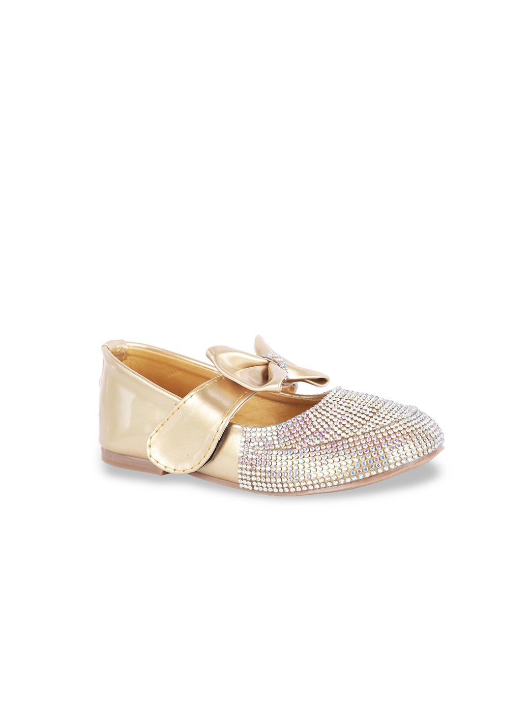 

Minesole Girls Embellished Ballerinas, Gold
