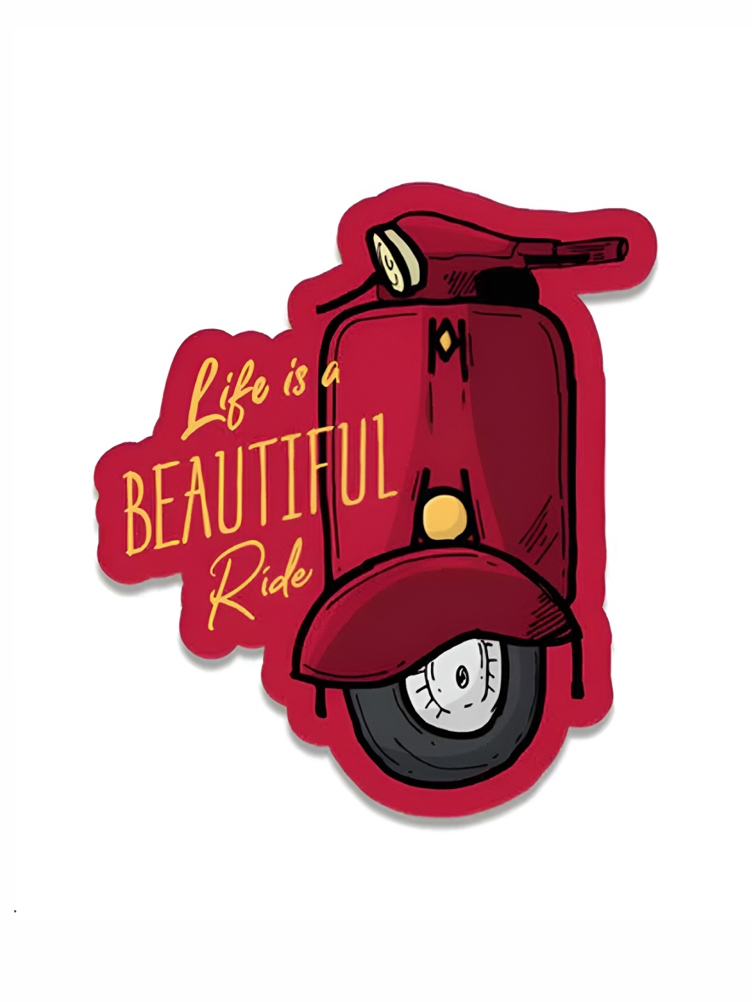 

THEDECORKART Red Printed Fridge Magnet