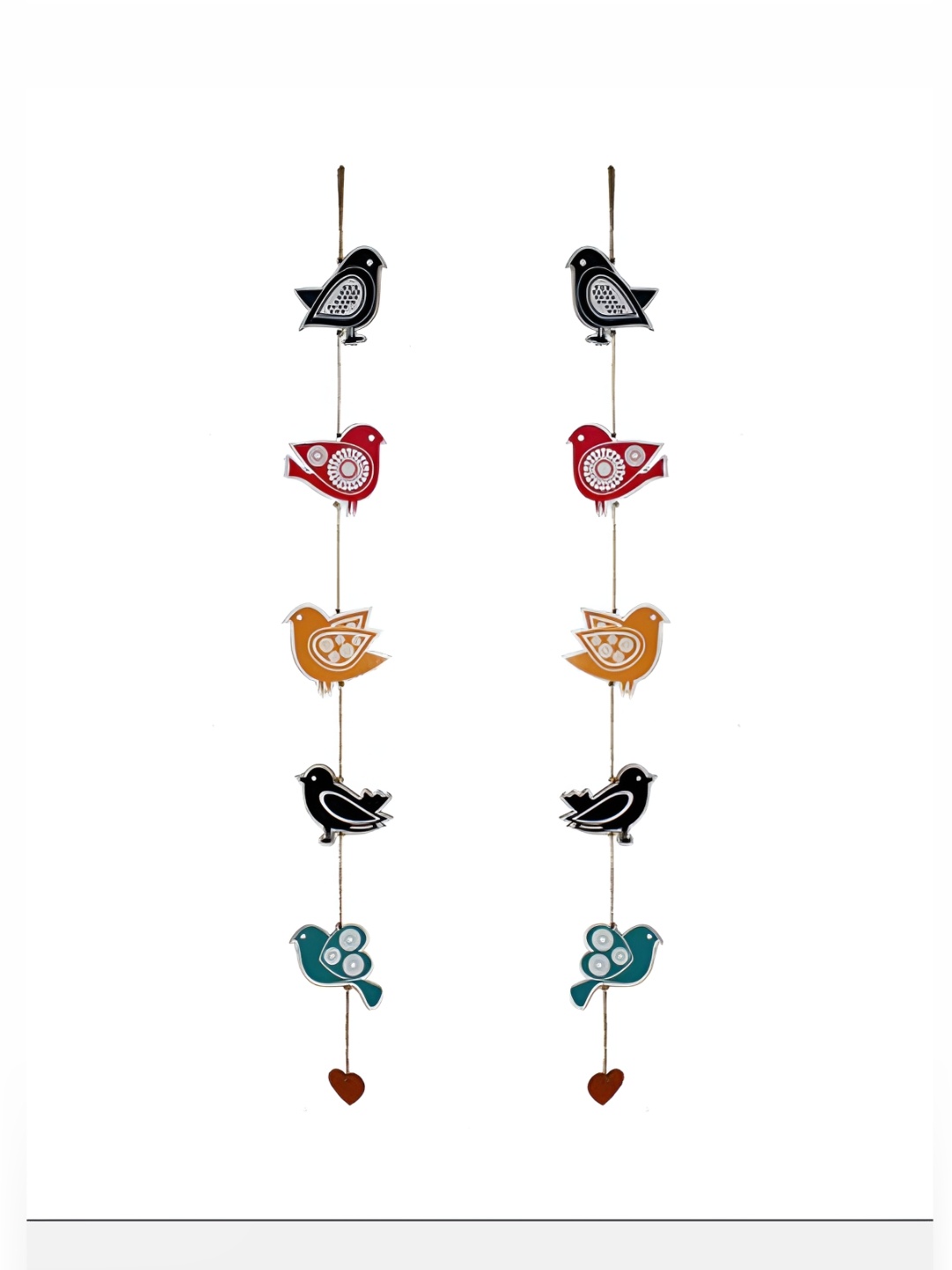 

THEDECORKART Blue & Red 2 Pieces Birds Latkan
