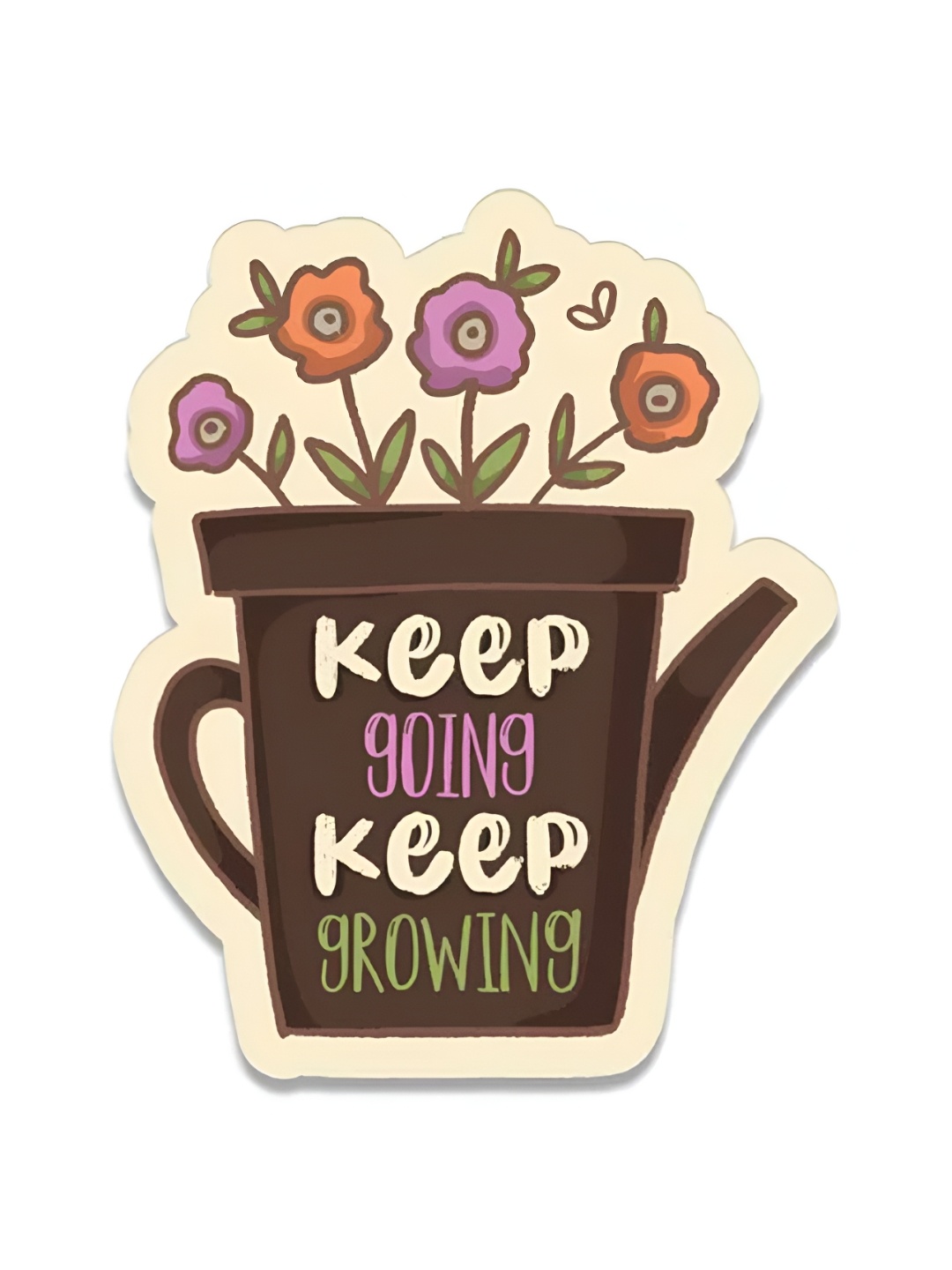 

THEDECORKART Brown & Beige Printed Wooden Fridge Magnet