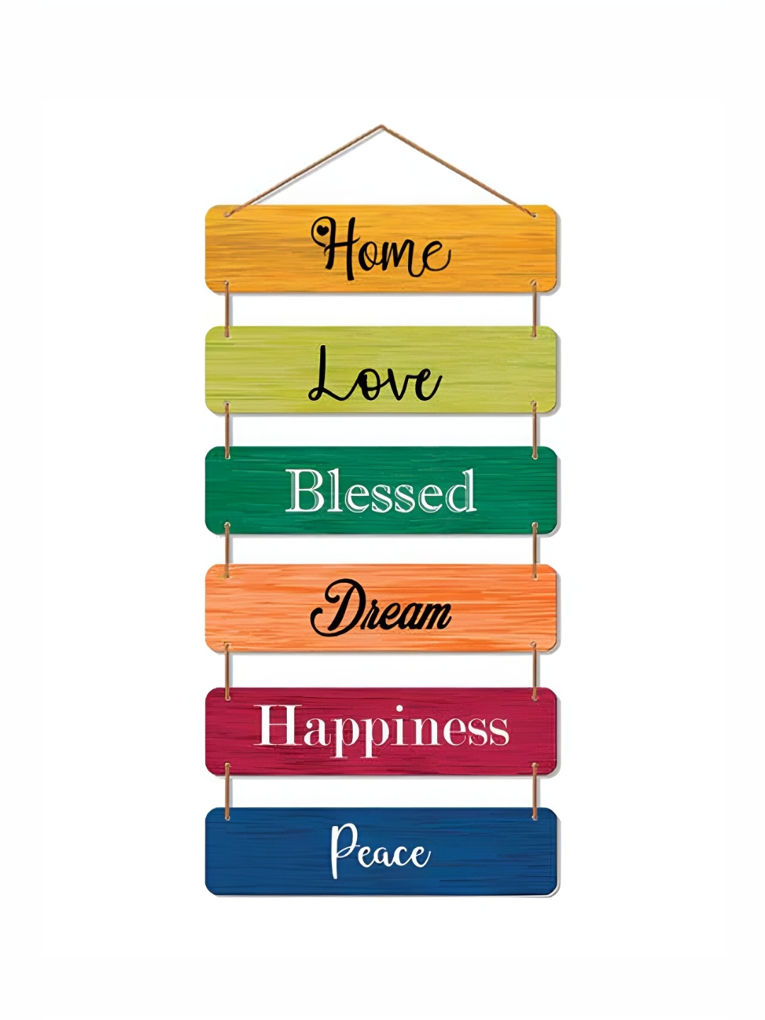 

THEDECORKART Green & Blue Printed Wooden Wall Decor