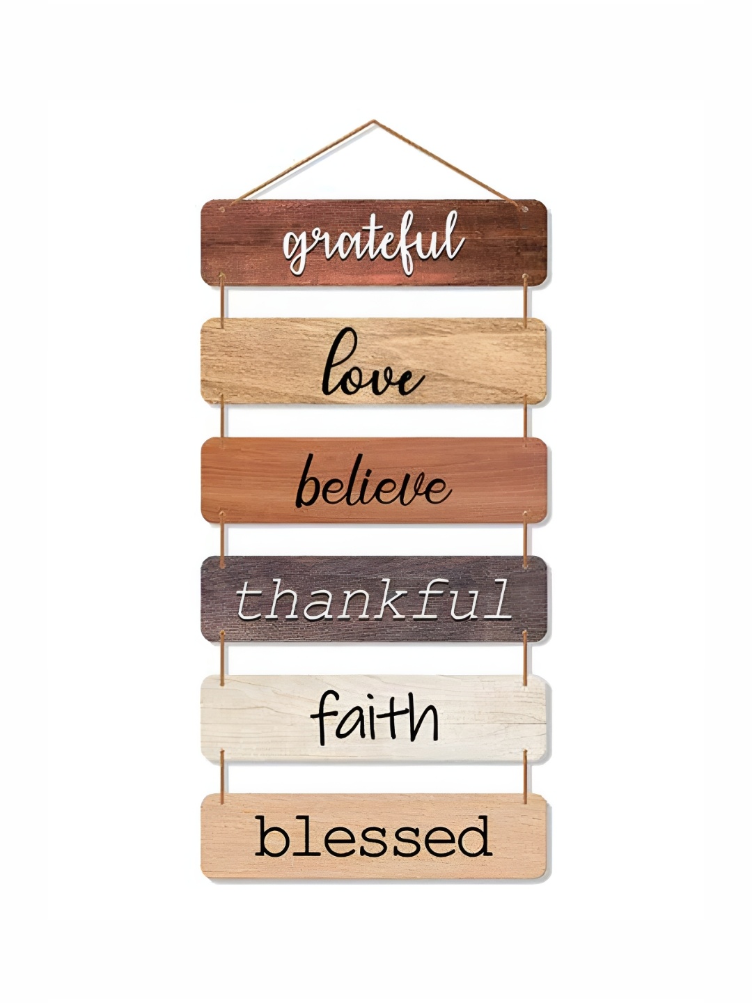 

THEDECORKART Brown & White Printed Wooden Wall Decor