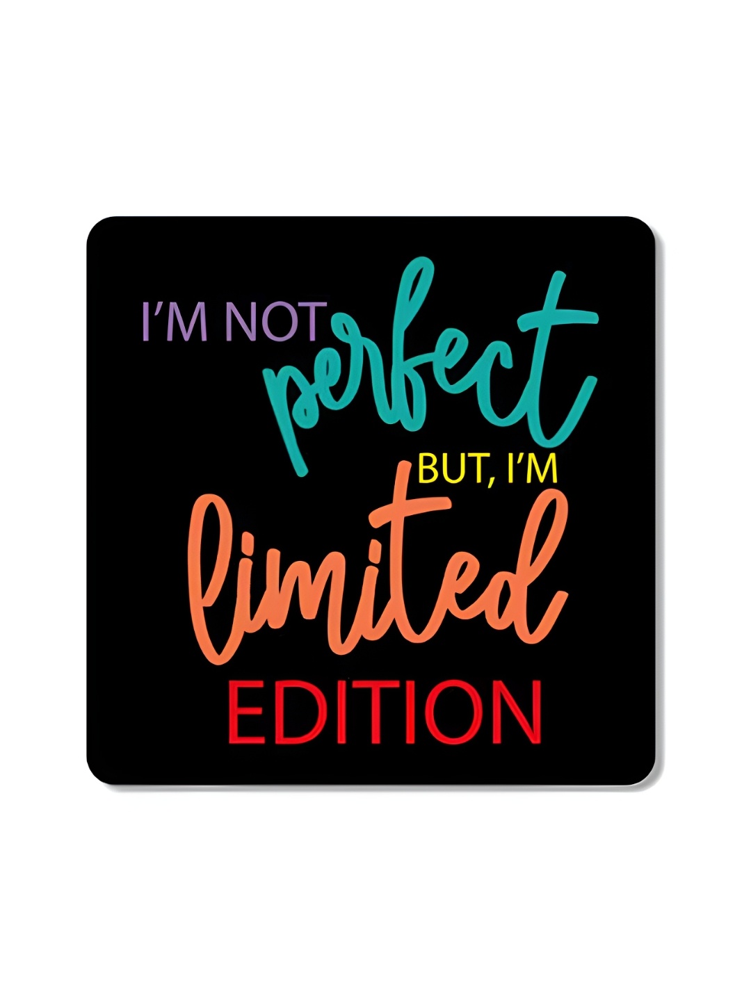 

THEDECORKART Black Printed Wooden Fridge Magnet