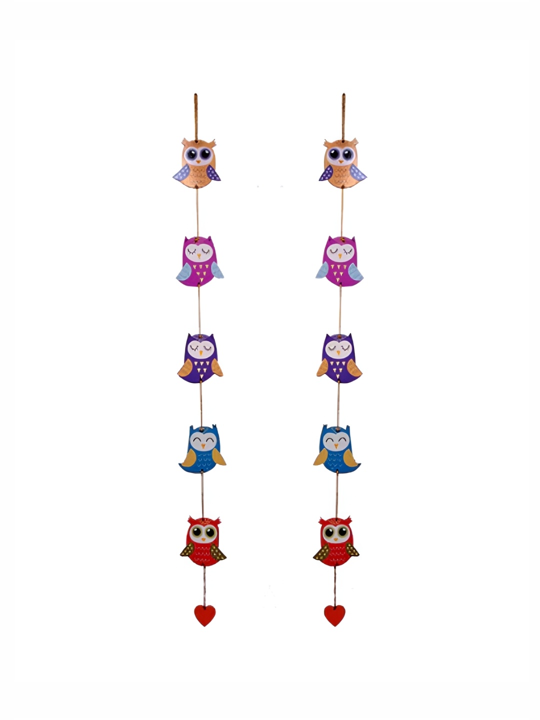 

THEDECORKART Pink & Blue 2 Pieces Wooden Door Hangings