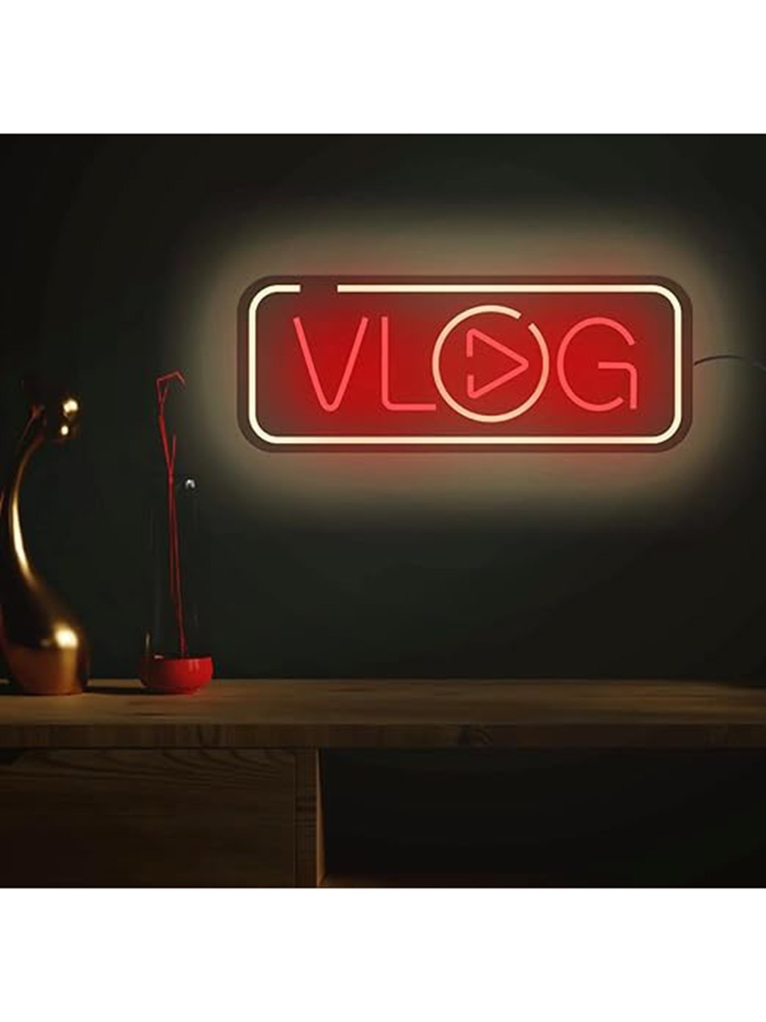 

the party planet Red Vlog LED Neon Light