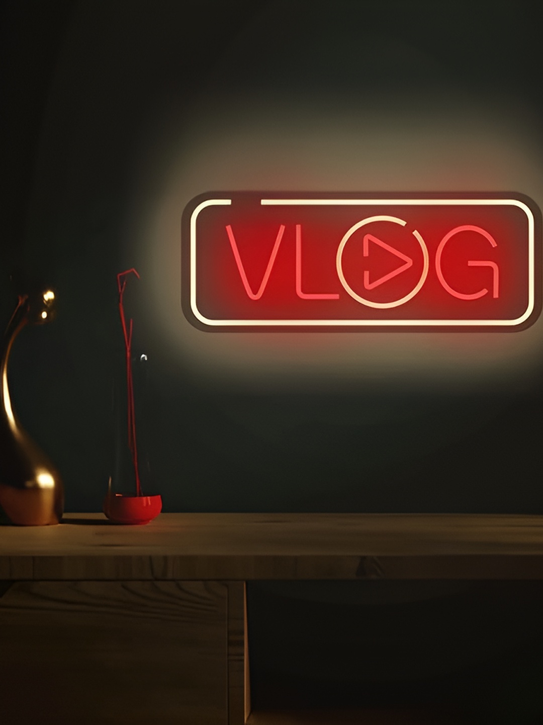 

the party planet Red Vlog LED Neon Light