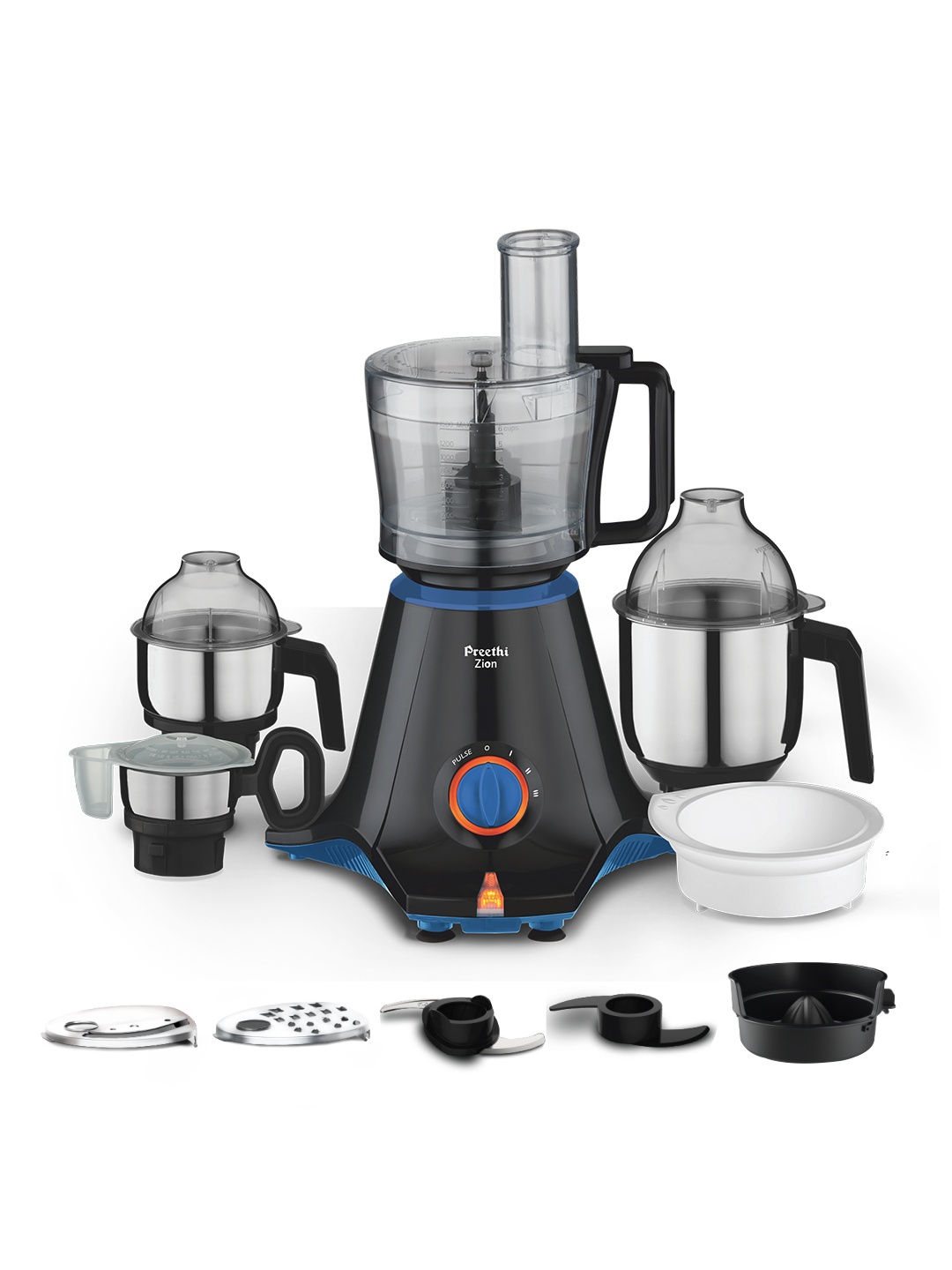 

Preethi Black Stainless Steel Juicer Mixer Grinder- 750W