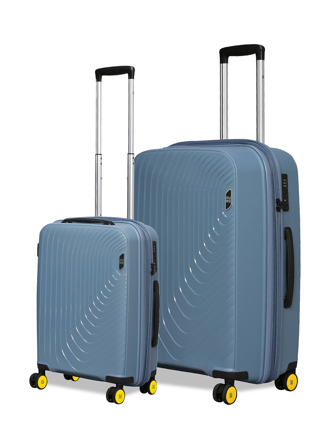 

EUME Wanderer Set Of 2 Hard-Sided Trolley Bags, Blue