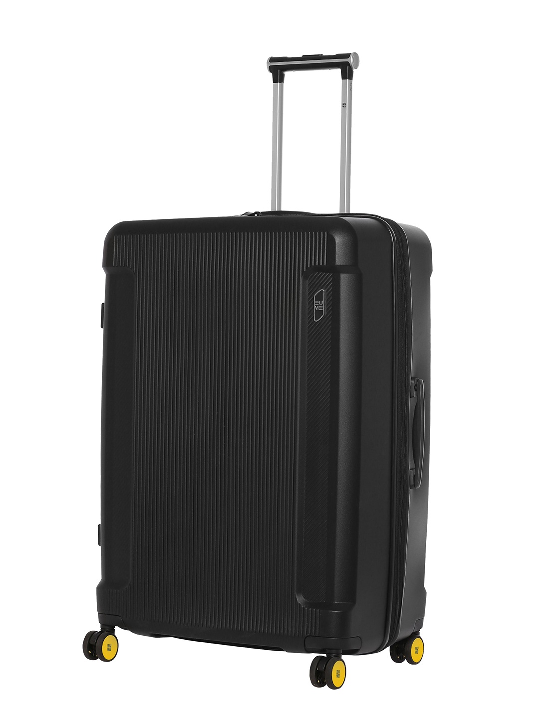 

EUME Textured Suitcase Trolley Bags, Black