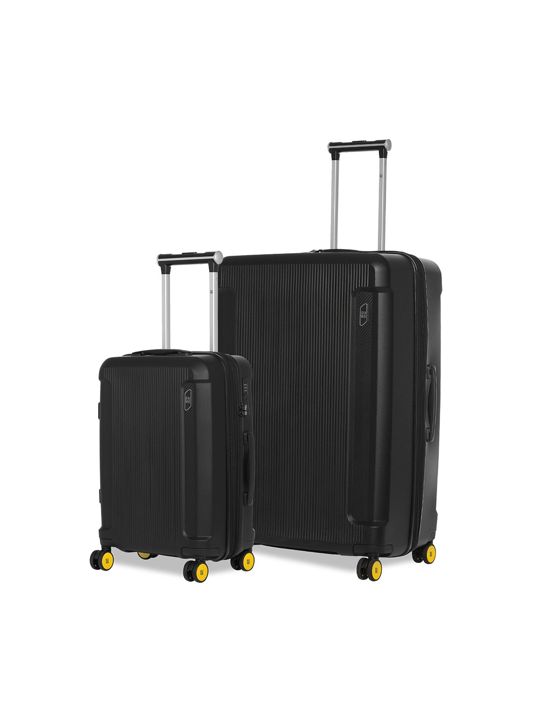 

EUME Nomad Set Of 2 Hard-Sided Trolley Bags, Black