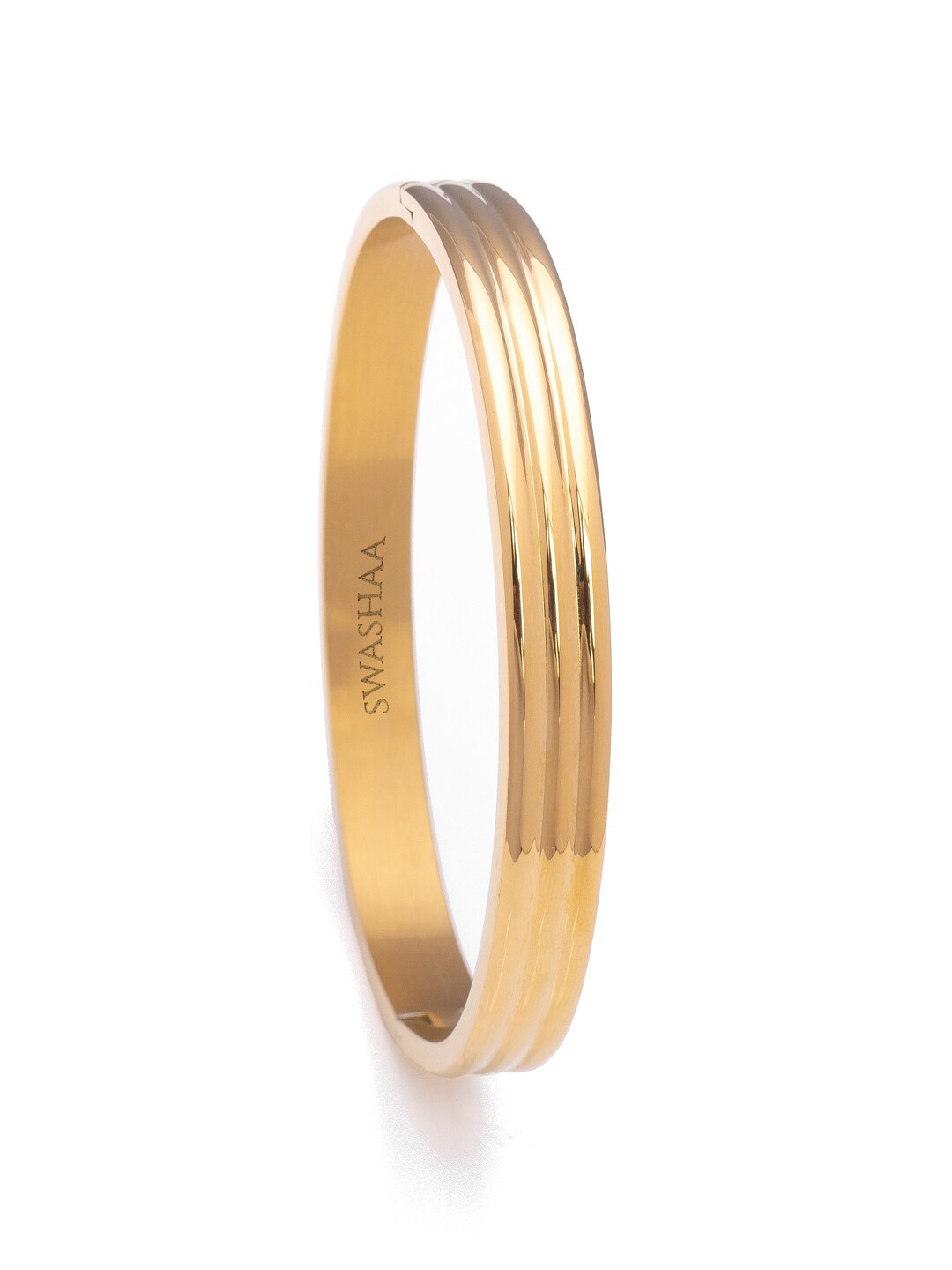 

SWASHAA Men 18K Gold-Plated Kada Bracelet
