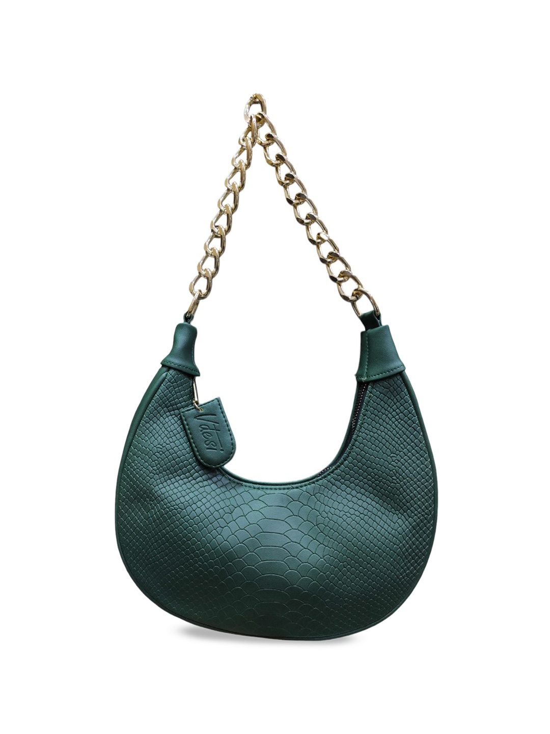 

Vdesi PU Half Moon Textured Shoulder Bag, Green