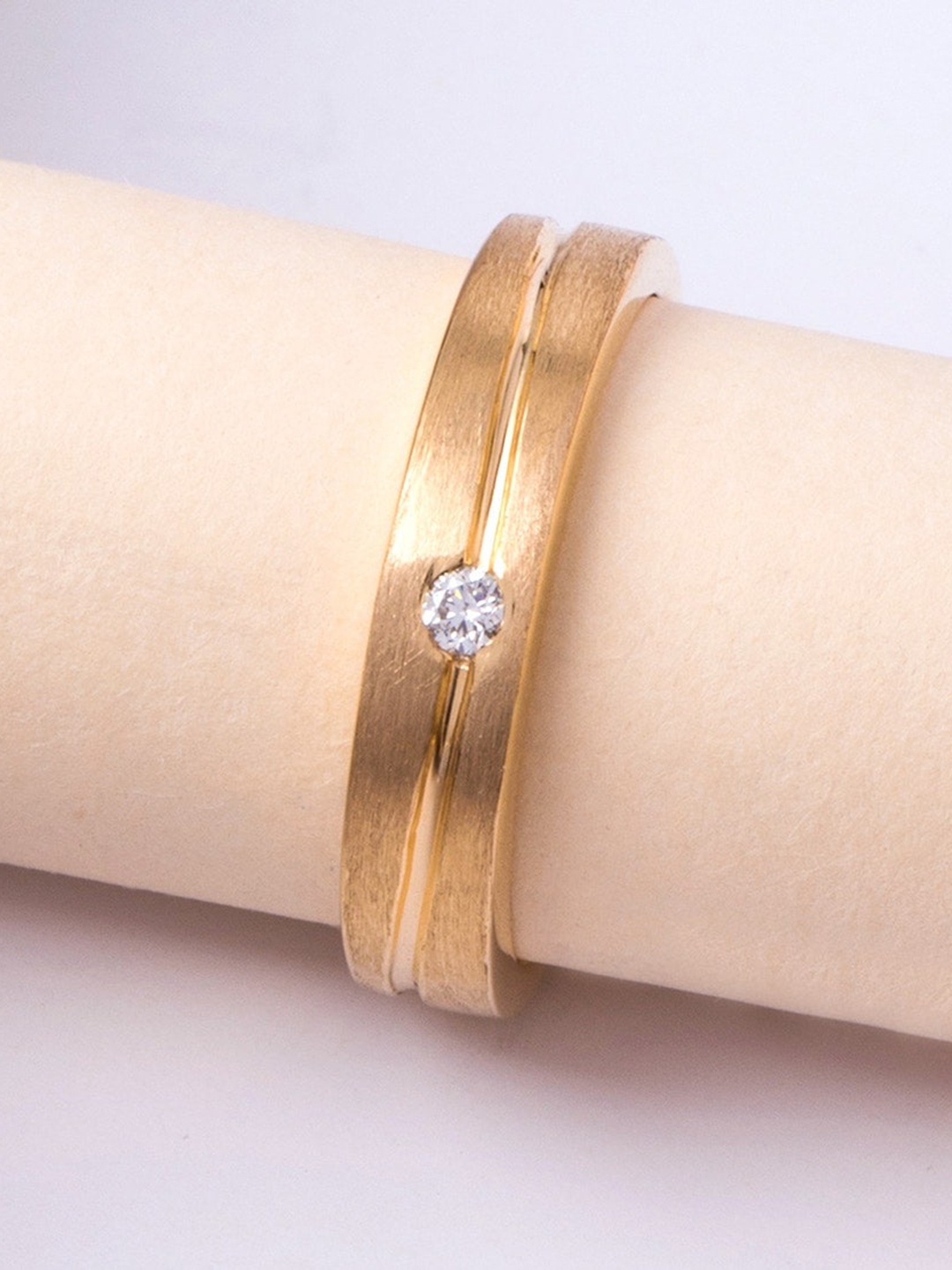 

CANDERE A KALYAN JEWELLERS COMPANY 18KT Gold Diamond-Studded Finger Ring-3.5gm