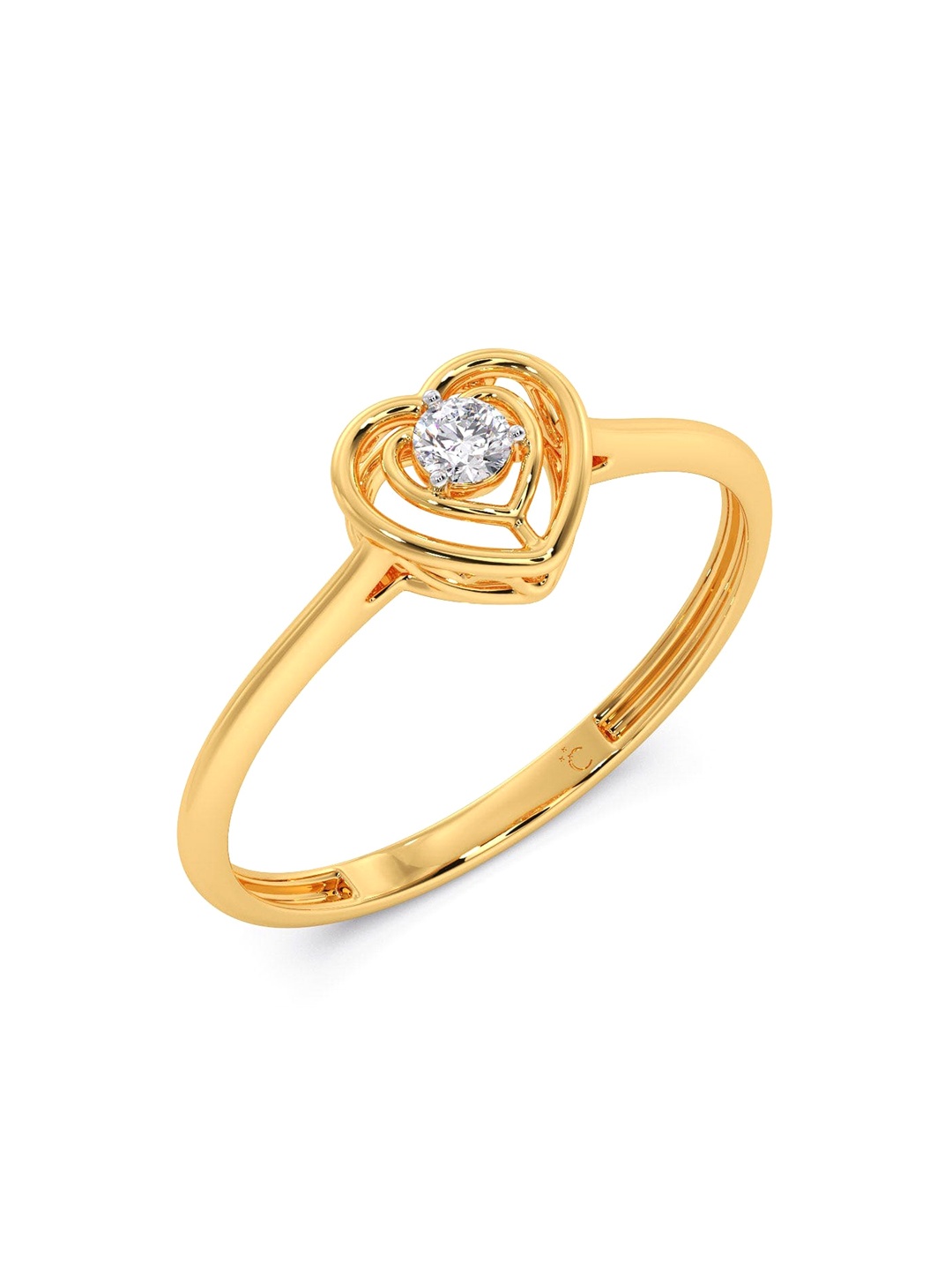 

CANDERE A KALYAN JEWELLERS COMPANY 18KT Gold Diamond Studded Ring-2.08 gm
