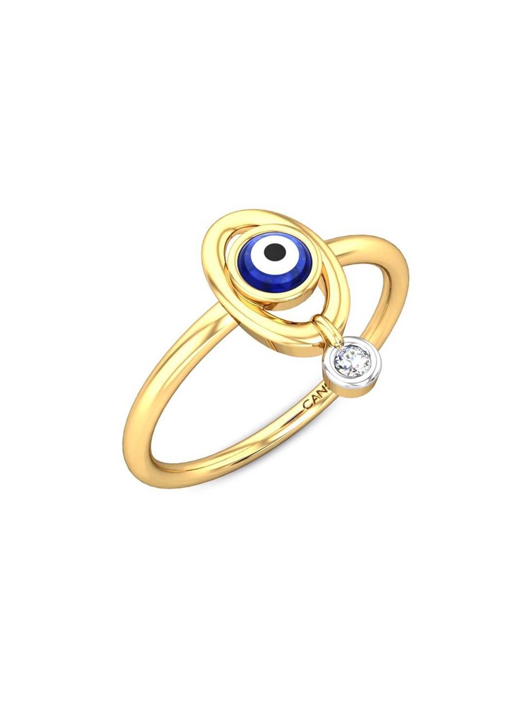 

CANDERE A KALYAN JEWELLERS COMPANY BIS Hallmark 14KT Gold Diamond Finger Ring-1.71gm