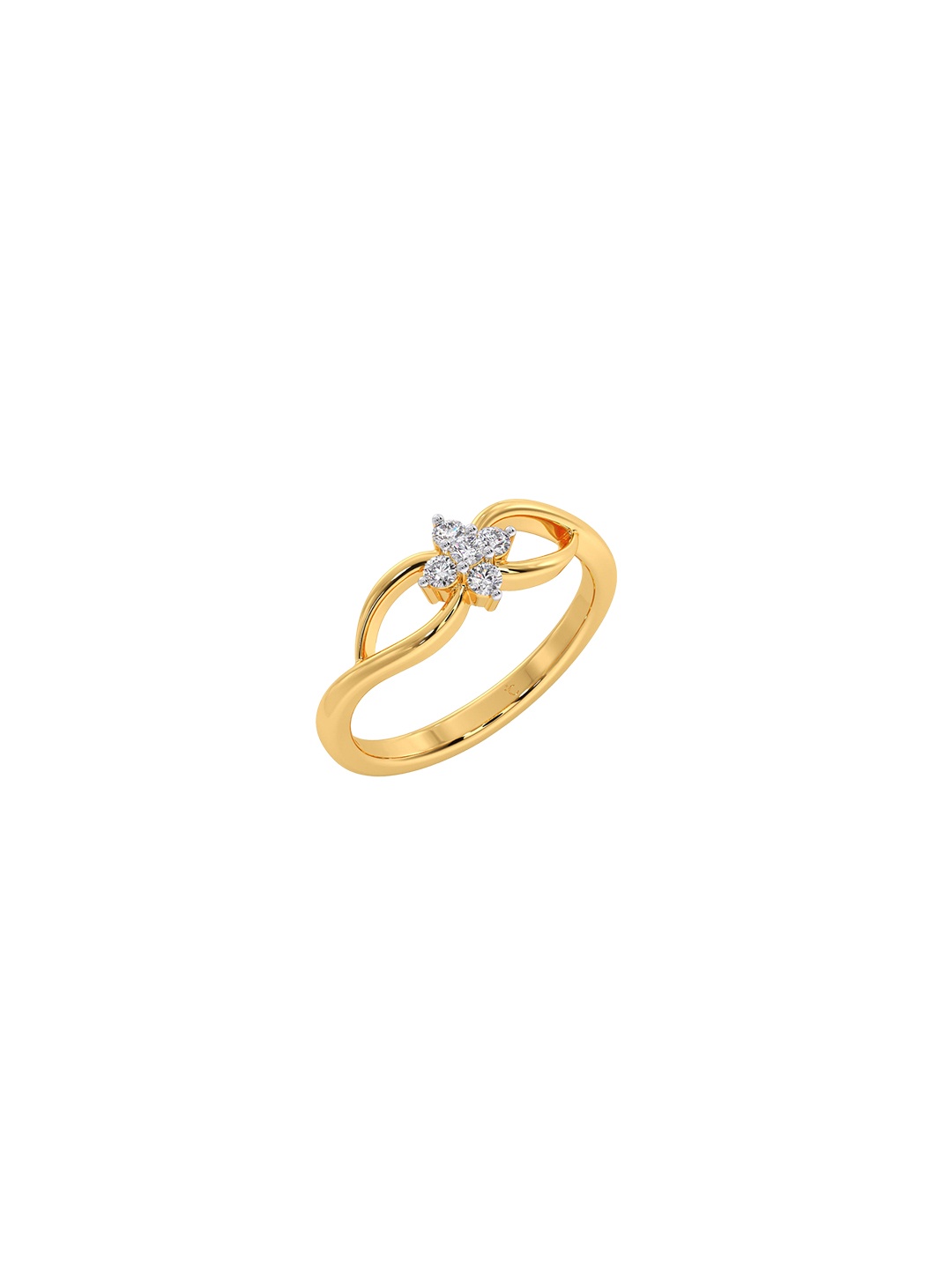 

CANDERE A KALYAN JEWELLERS COMPANY BIS Hallmark 18KT Gold Diamond Finger Ring-2.89gm