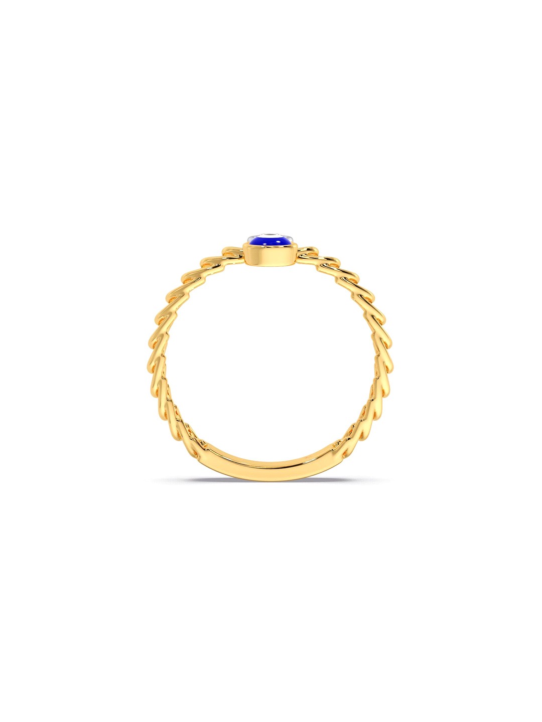 

CANDERE A KALYAN JEWELLERS COMPANY BIS Hallmark 18KT Gold Diamond Finger Ring-2.43gm