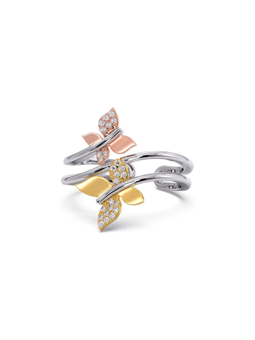 

CANDERE A KALYAN JEWELLERS COMPANY BIS Hallmark 18KT Gold Diamond Finger Ring-3.51gm