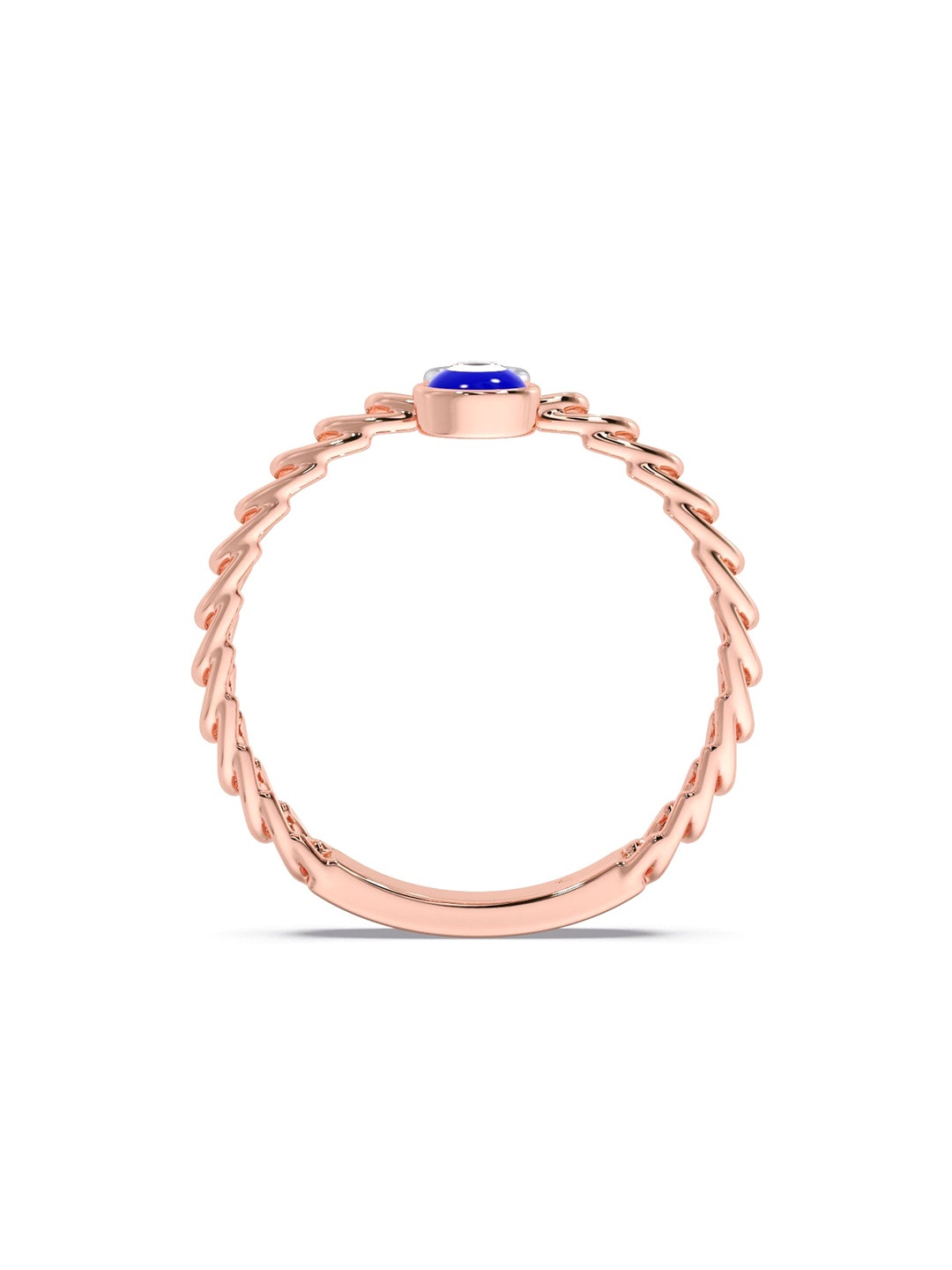 

CANDERE A KALYAN JEWELLERS COMPANY BIS Hallmark 18KT Rose Gold Diamond Finger Ring-2.25gm